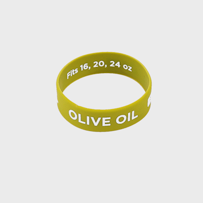 First In First Out Green Silicone Olive Oil Label Band - Fits 16, 20 and 24 oz Squeeze Bottles - 1 count box