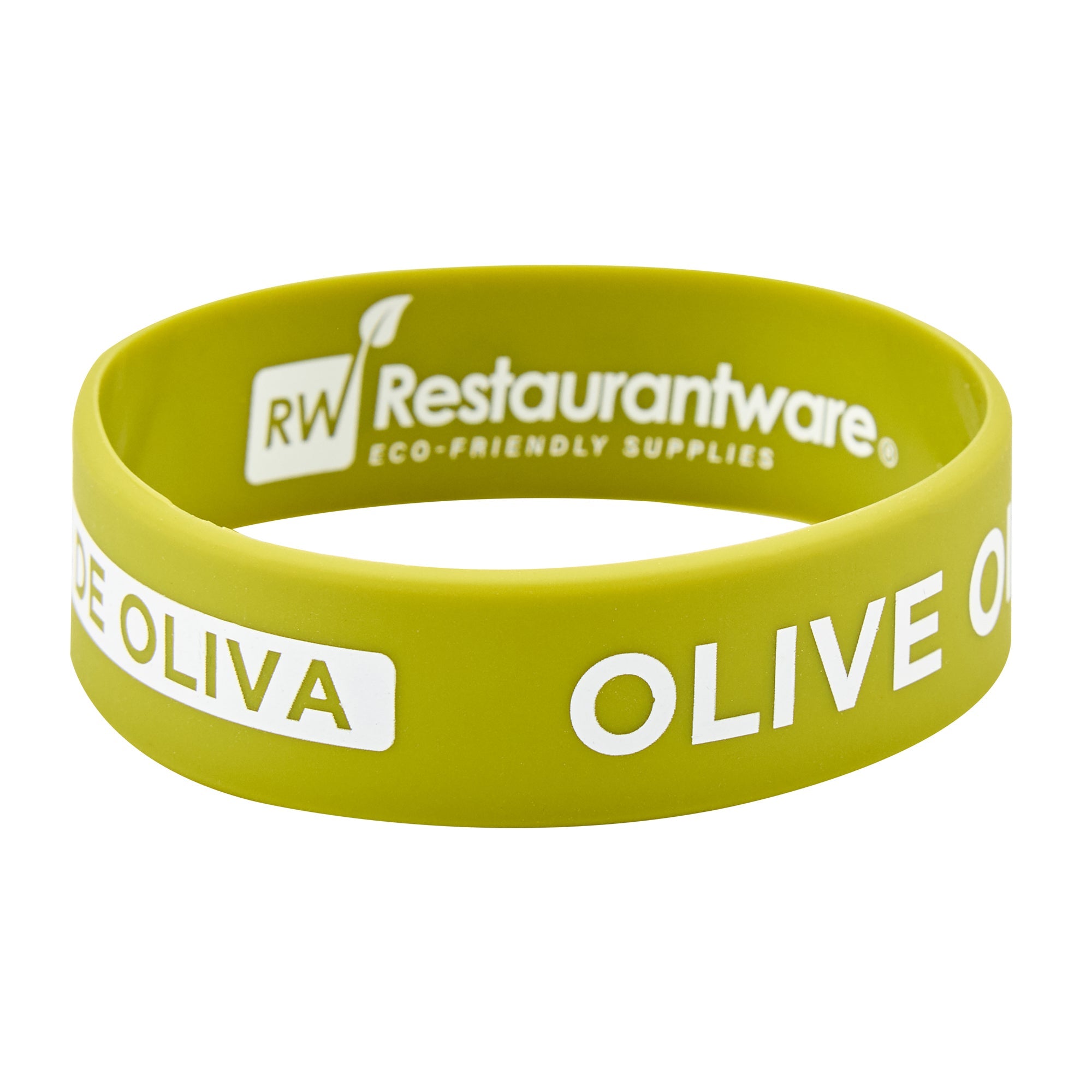 First In First Out Green Silicone Olive Oil Label Band - Fits 16, 20 and 24 oz Squeeze Bottles - 10 count box