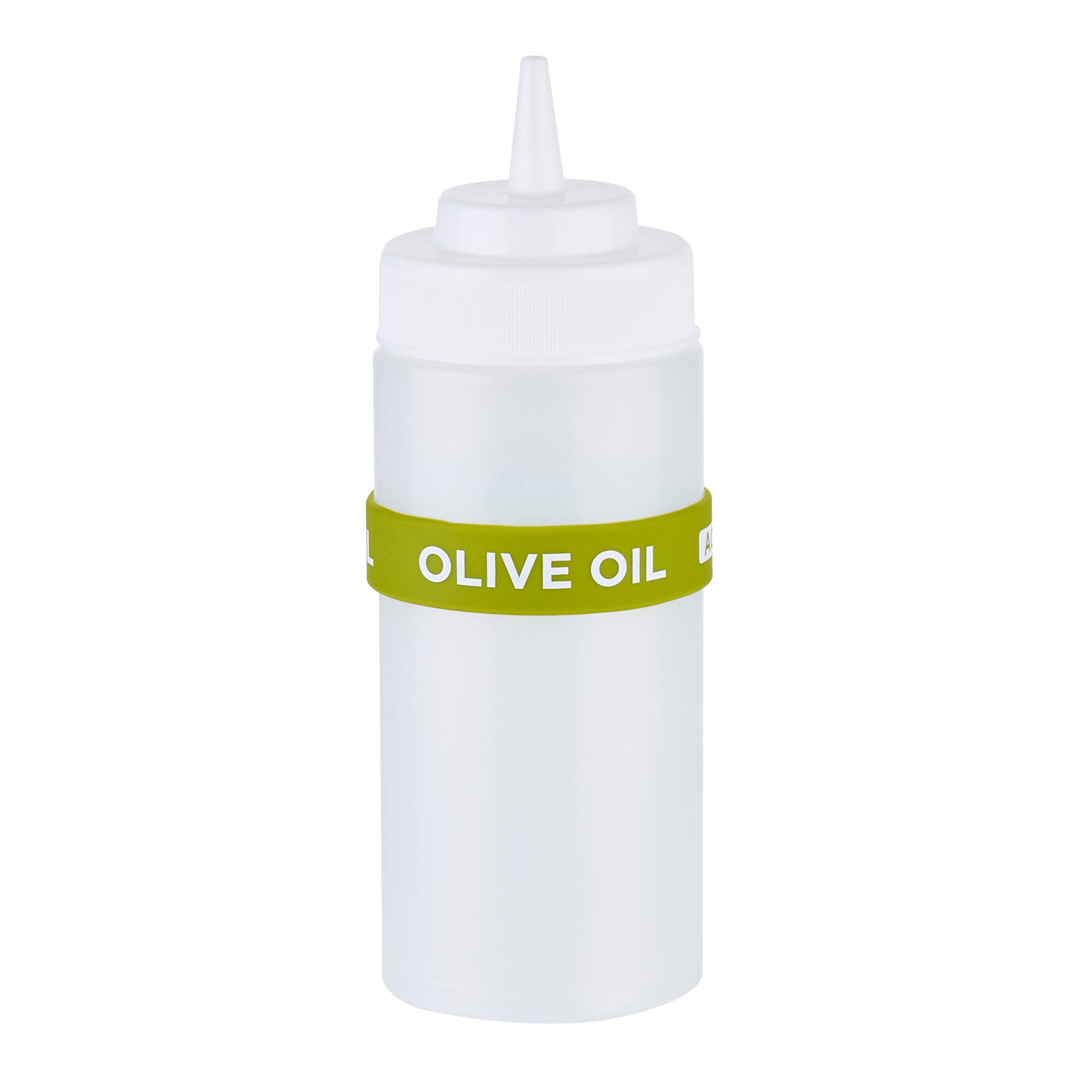 First In First Out Green Silicone Olive Oil Label Band - Fits 16, 20 and 24 oz Squeeze Bottles - 10 count box