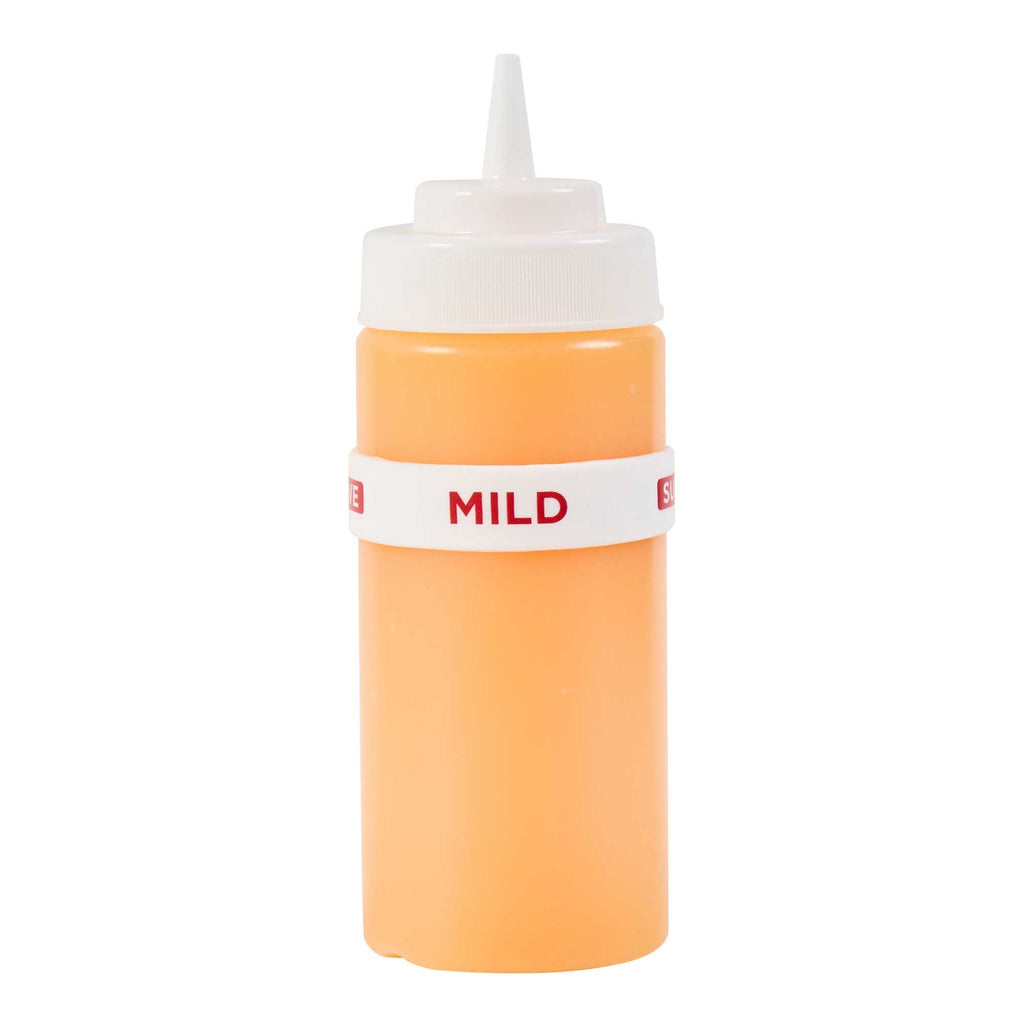 First In First Out White Silicone Mild Label Band - Fits 16, 20 and 24 oz Squeeze Bottles - 1 count box