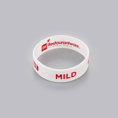First In First Out White Silicone Mild Label Band - Fits 16, 20 and 24 oz Squeeze Bottles - 1 count box