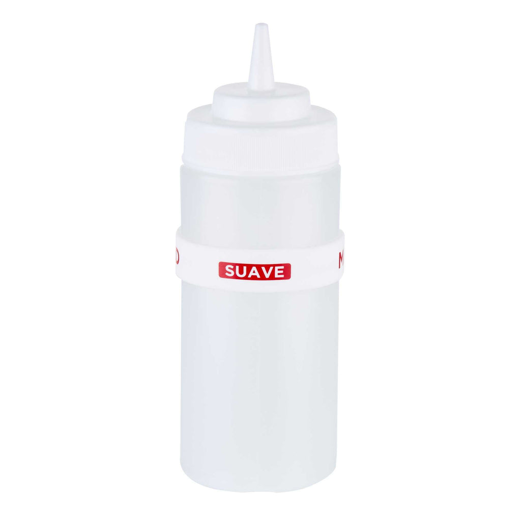 First In First Out White Silicone Mild Label Band - Fits 16, 20 and 24 oz Squeeze Bottles - 1 count box
