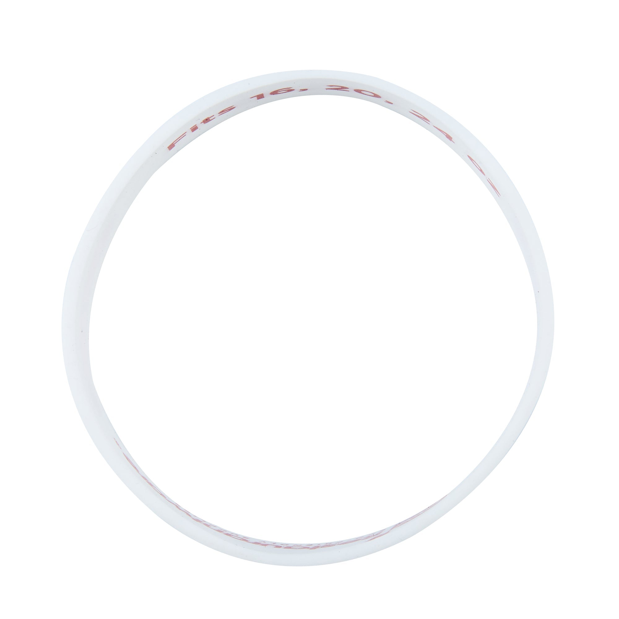 First In First Out White Silicone Mild Label Band - Fits 16, 20 and 24 oz Squeeze Bottles - 10 count box