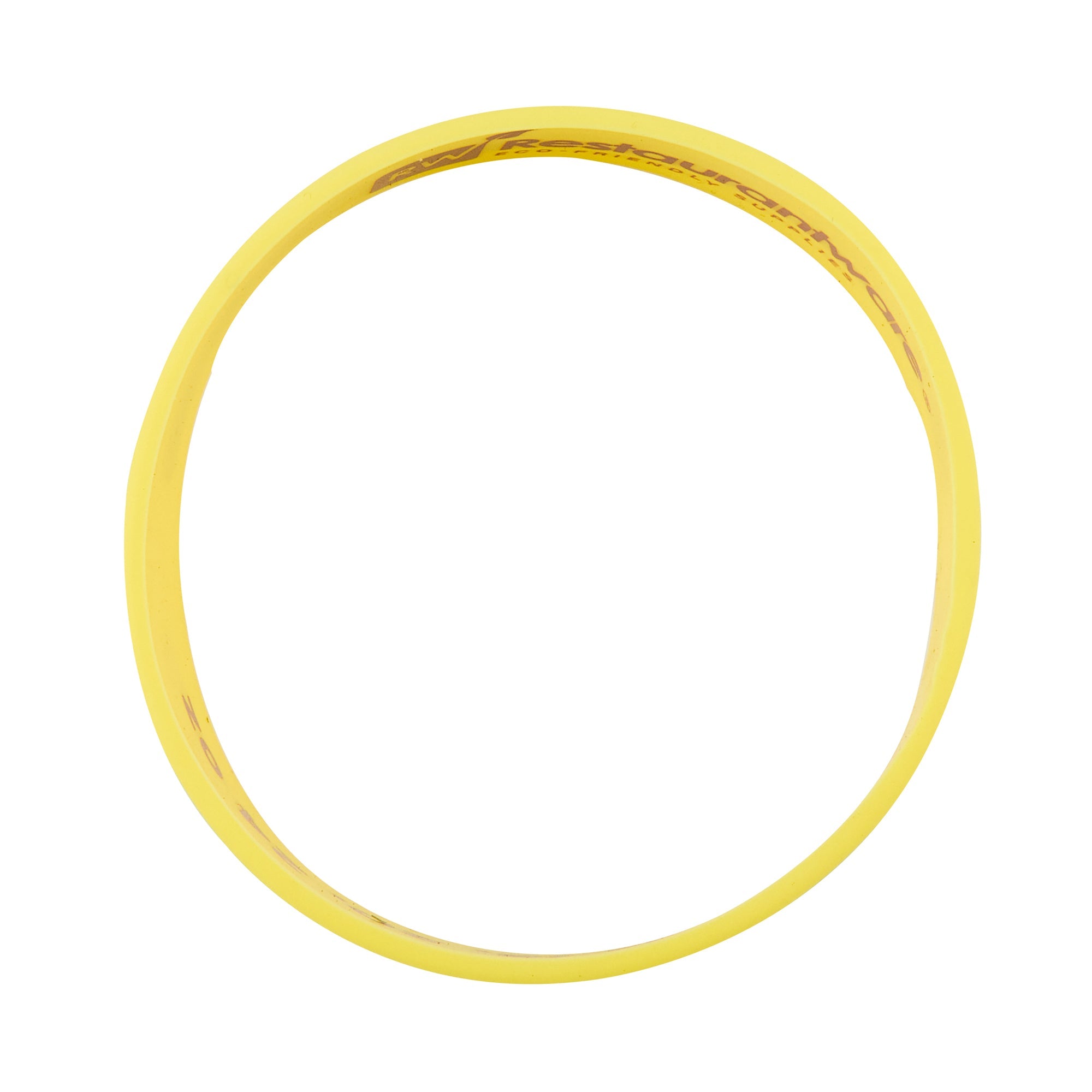 First In First Out Yellow Silicone Garlic Parmesan Label Band - Fits 16, 20 and 24 oz Squeeze Bottles - 10 count box