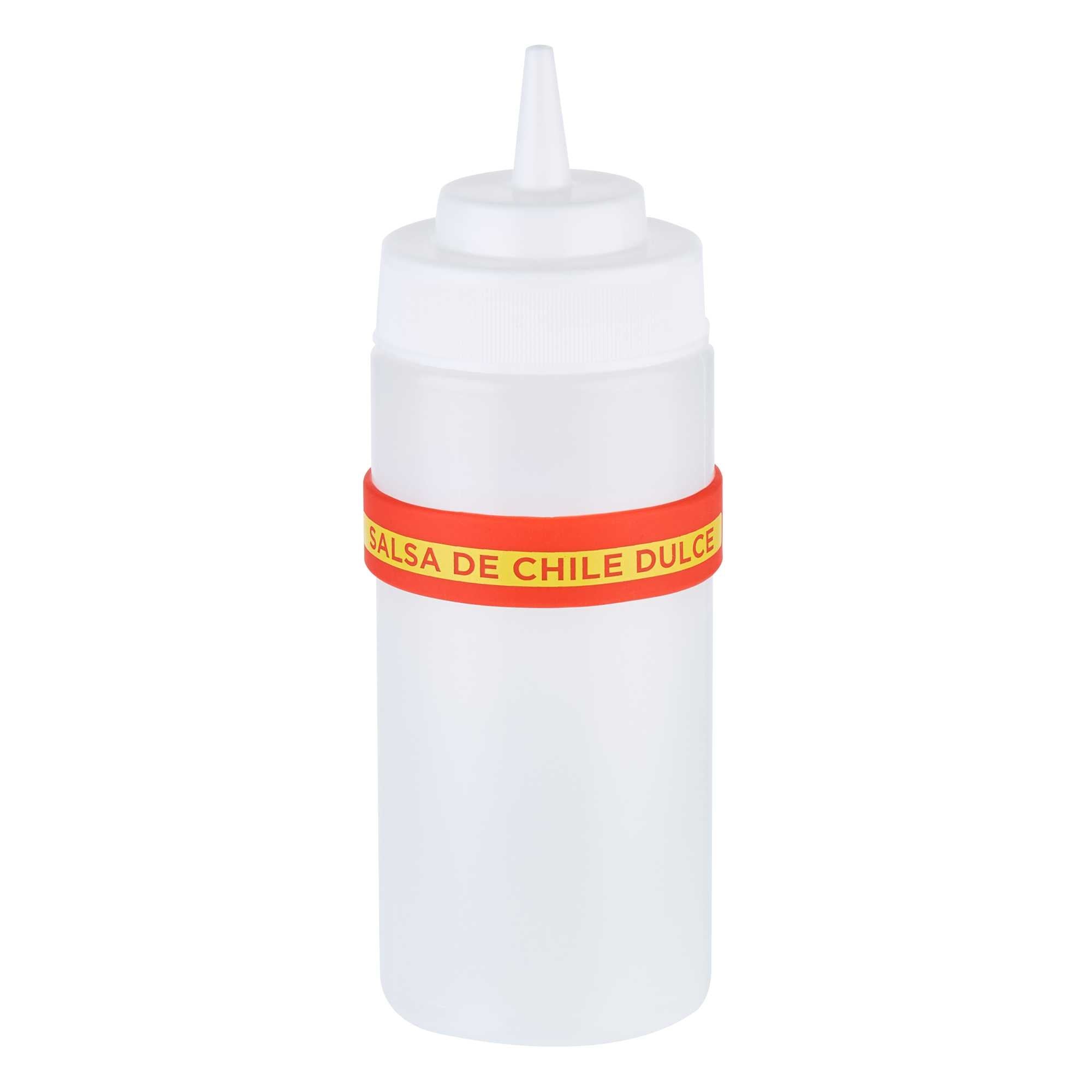 First In First Out Red Silicone Sweet Red Chili Label Band - Fits 16, 20 and 24 oz Squeeze Bottles - 1 count box