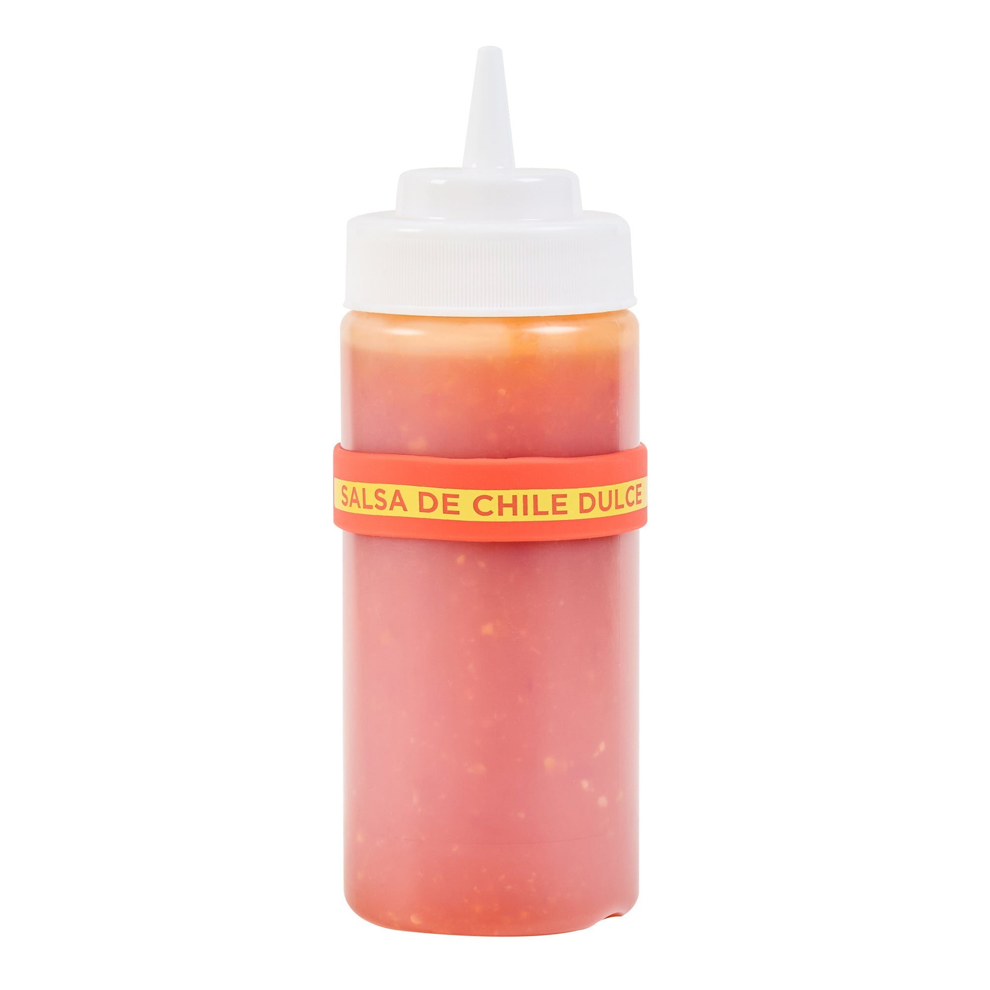 First In First Out Red Silicone Sweet Red Chili Label Band - Fits 16, 20 and 24 oz Squeeze Bottles - 10 count box