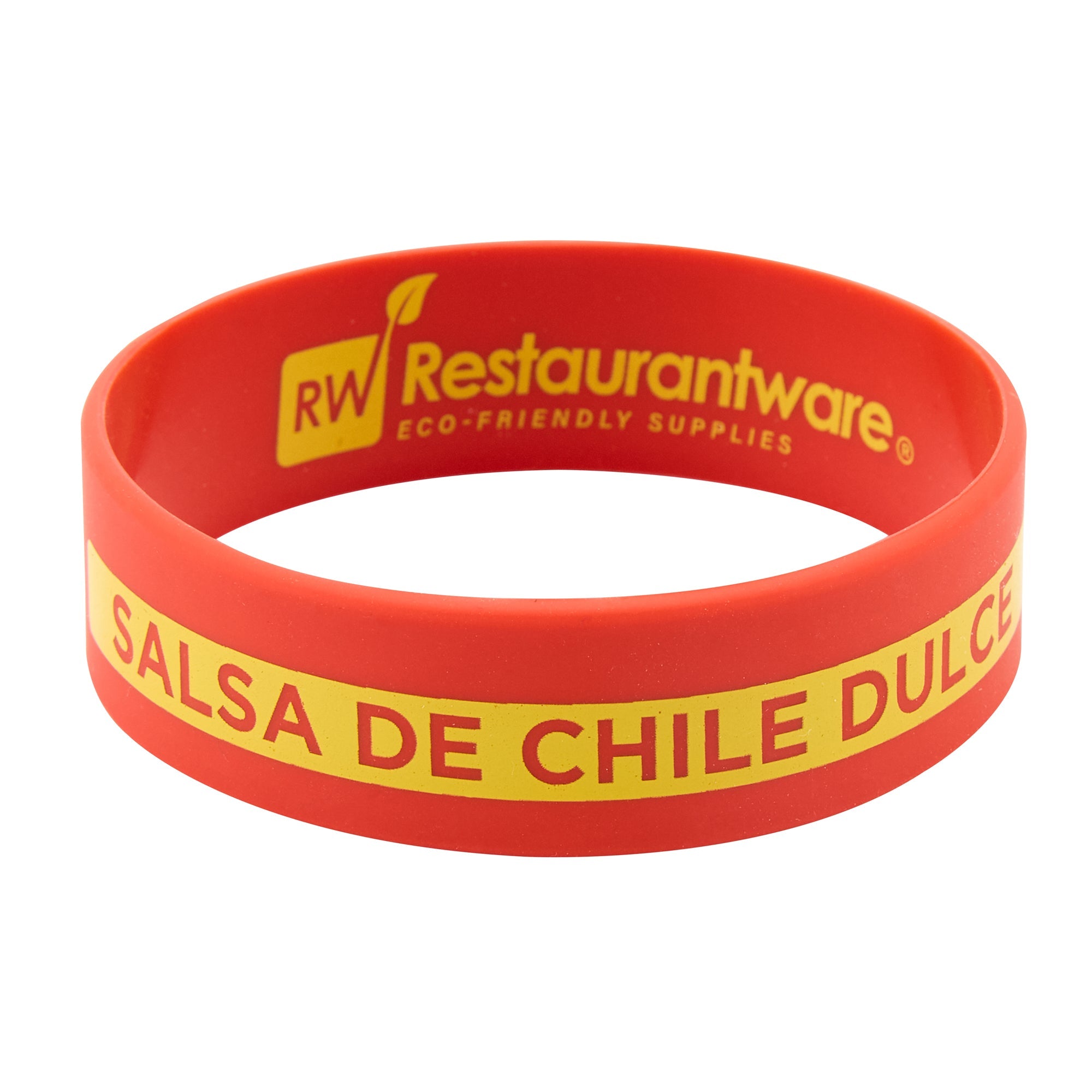 First In First Out Red Silicone Sweet Red Chili Label Band - Fits 16, 20 and 24 oz Squeeze Bottles - 10 count box