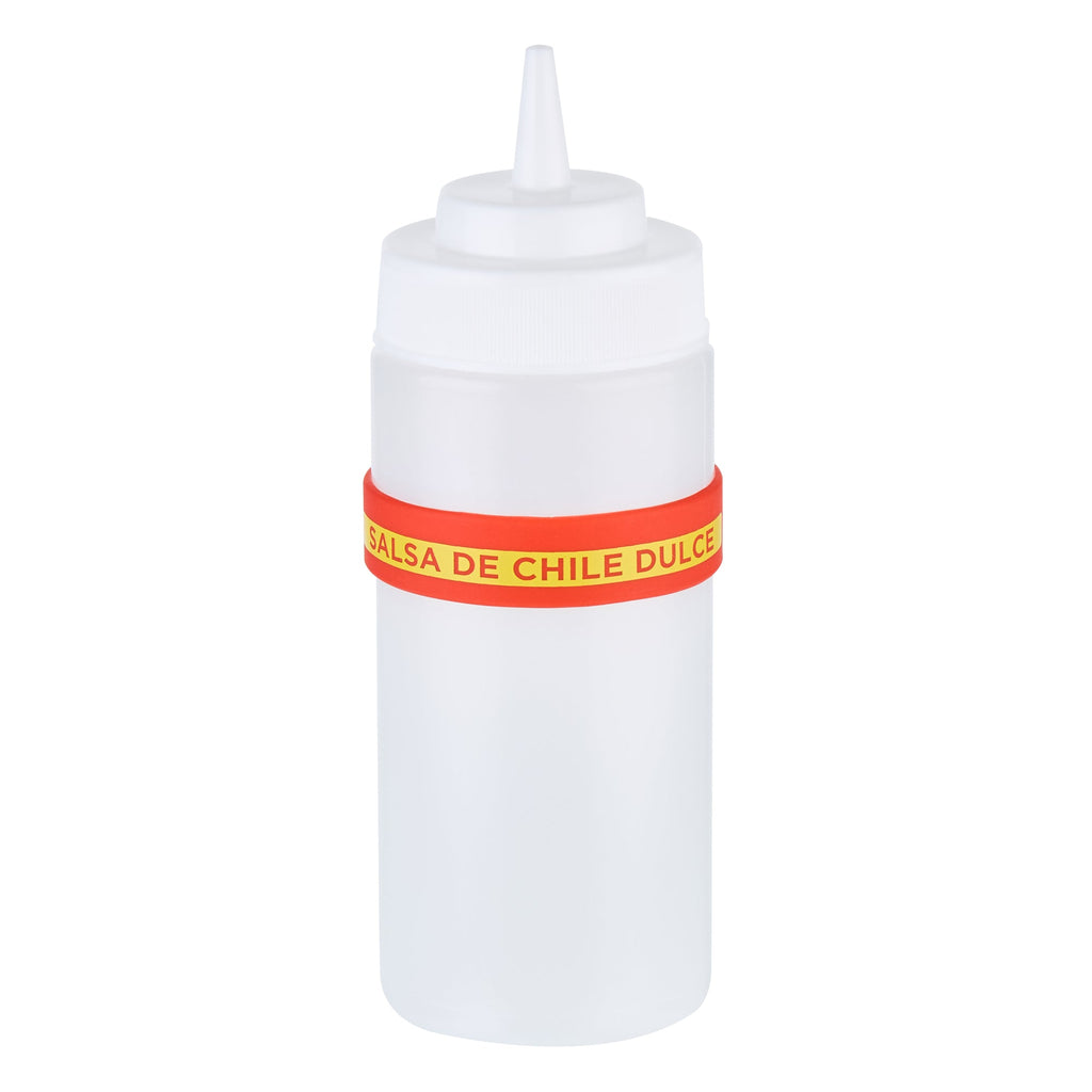 First In First Out Red Silicone Sweet Red Chili Label Band - Fits 16, 20 and 24 oz Squeeze Bottles - 10 count box