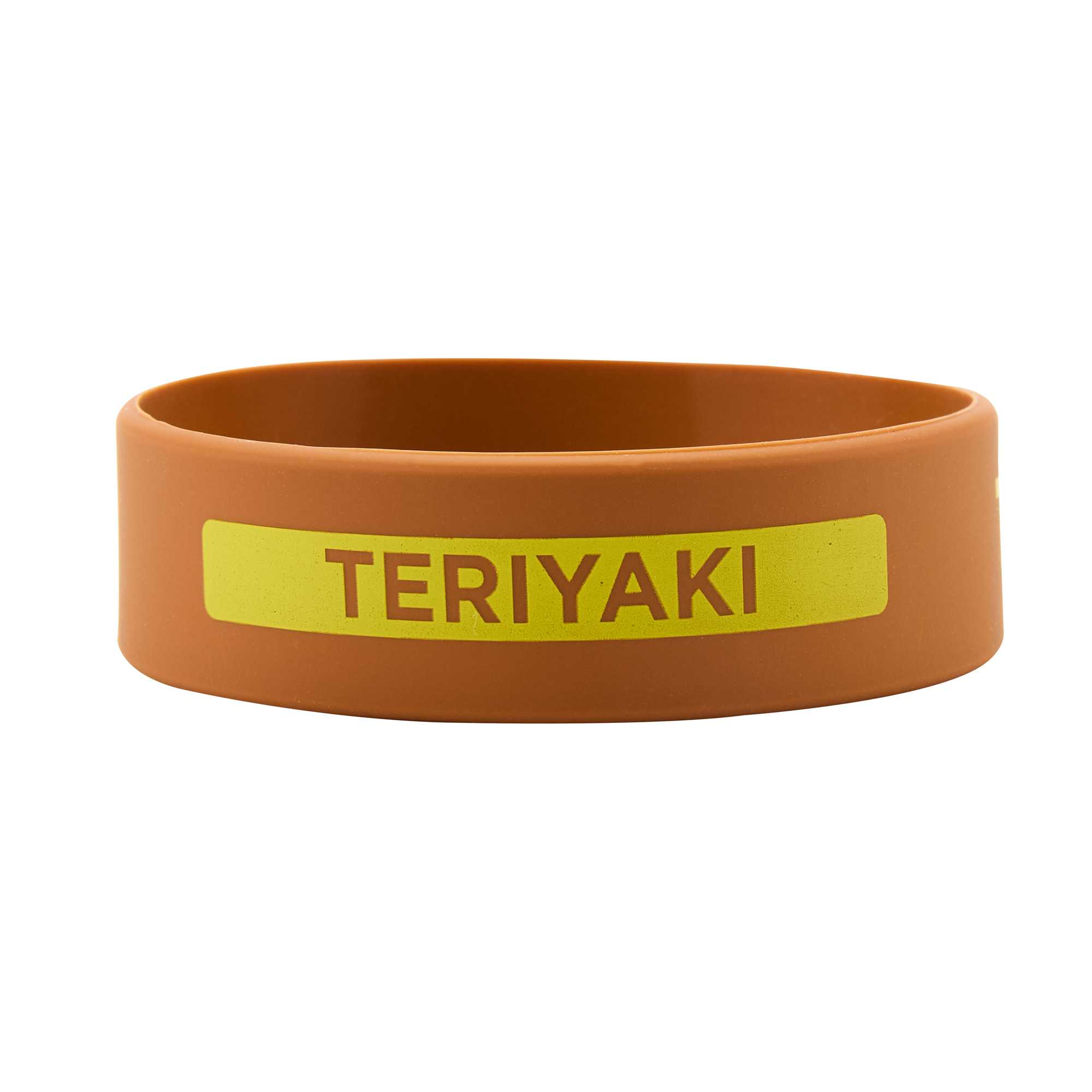 First In First Out Brown Silicone Teriyaki Label Band - Fits 16, 20 and 24 oz Squeeze Bottles - 1 count box
