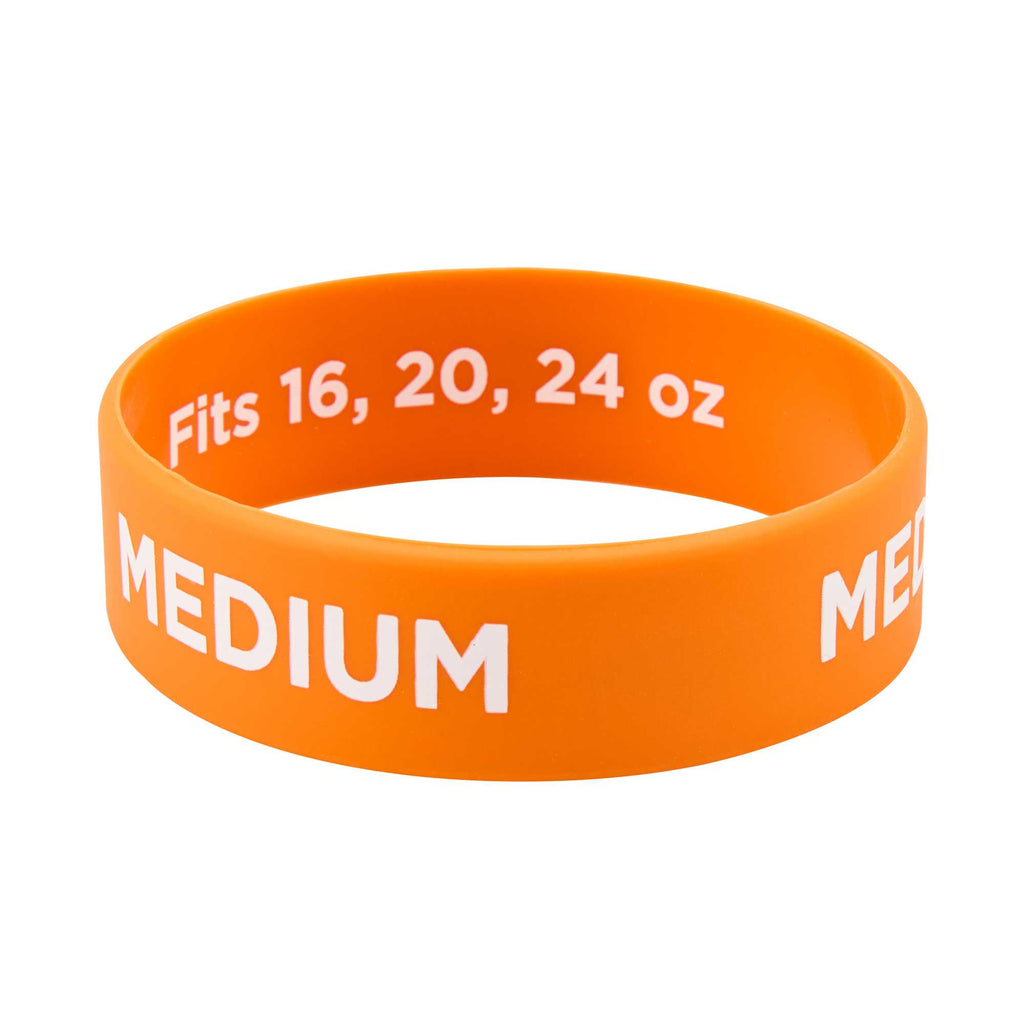 First In First Out Orange Silicone Medium Label Band - Fits 16, 20 and 24 oz Squeeze Bottles - 1 count box