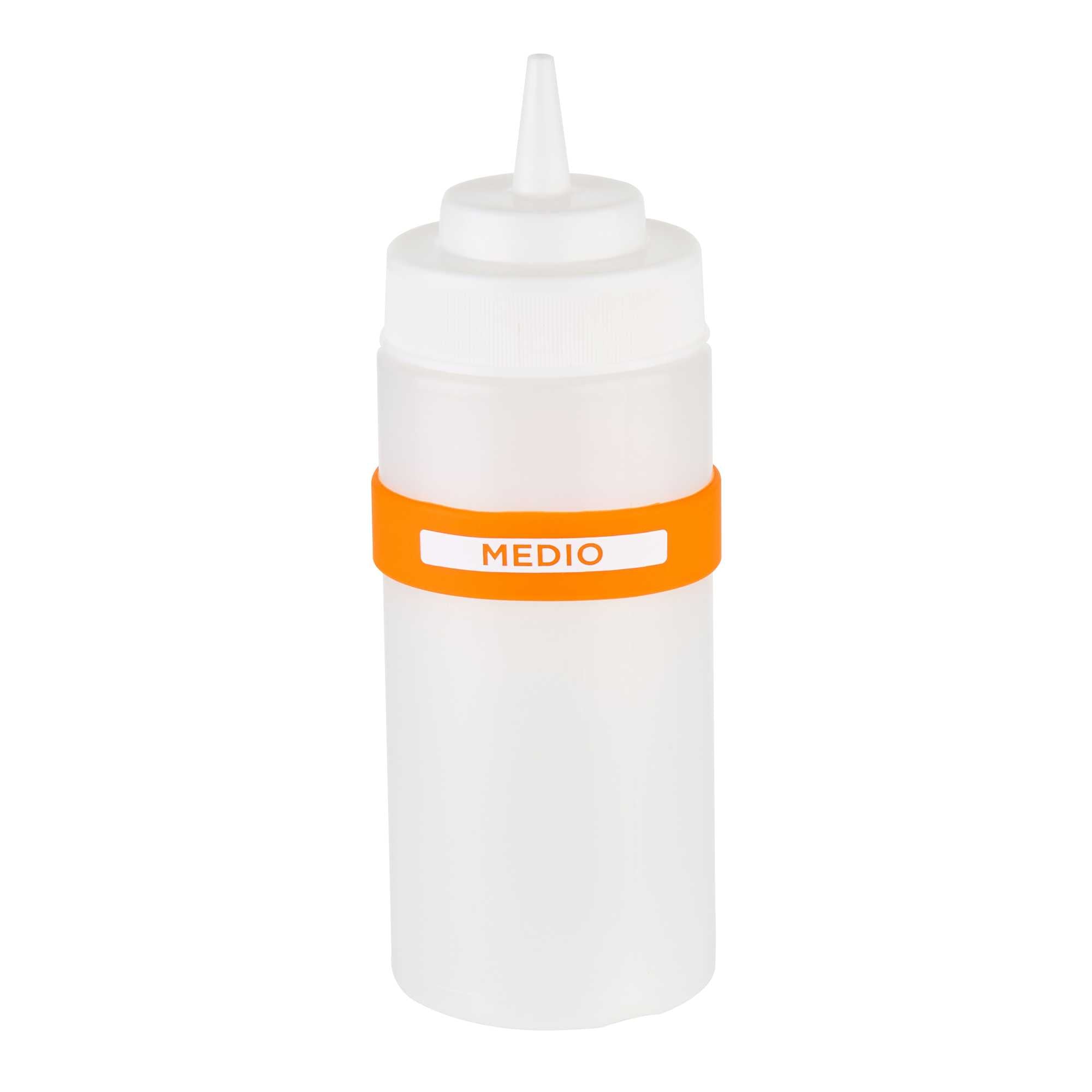 First In First Out Orange Silicone Medium Label Band - Fits 16, 20 and 24 oz Squeeze Bottles - 1 count box