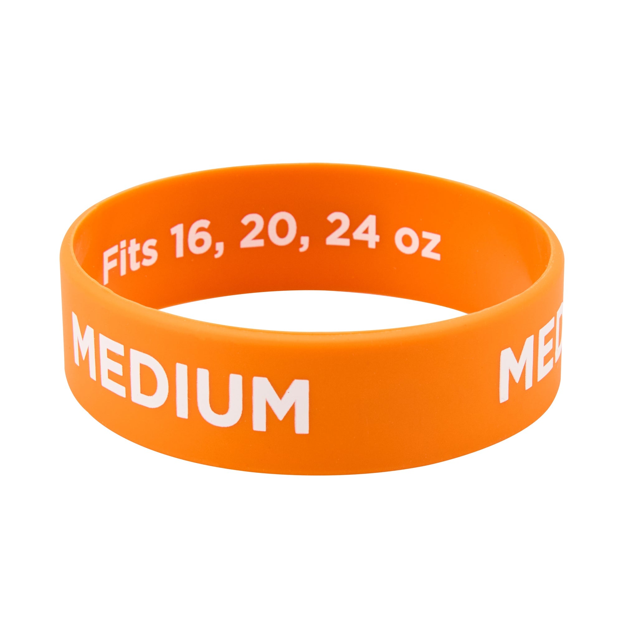 First In First Out Orange Silicone Medium Label Band - Fits 16, 20 and 24 oz Squeeze Bottles - 10 count box