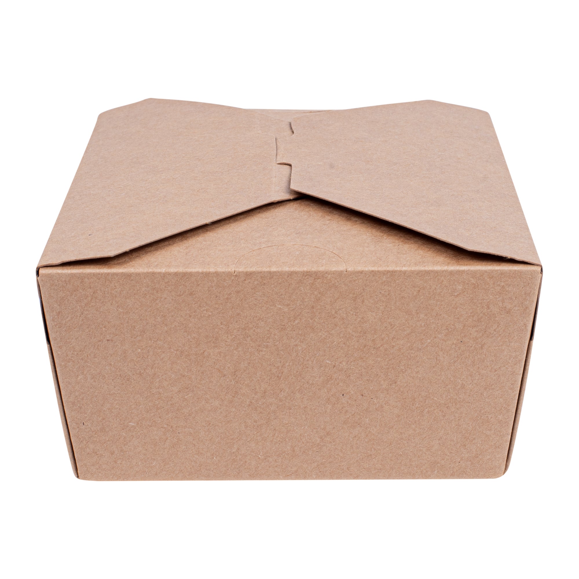 Bio Tek Kraft Paper Taco Take Out Container - 3 Compartments - 7 1/2" x 5 1/2" x 2" - 100 count box