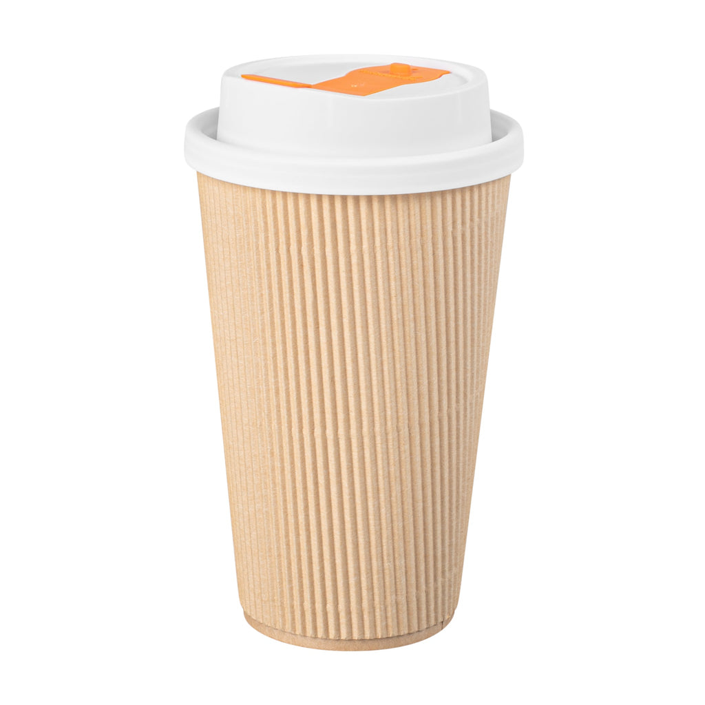 Restpresso White Plastic Lid - with Hinged Spout Cover, Fits 8, 12, 16 and 20 oz Coffee Cups - 500 count box