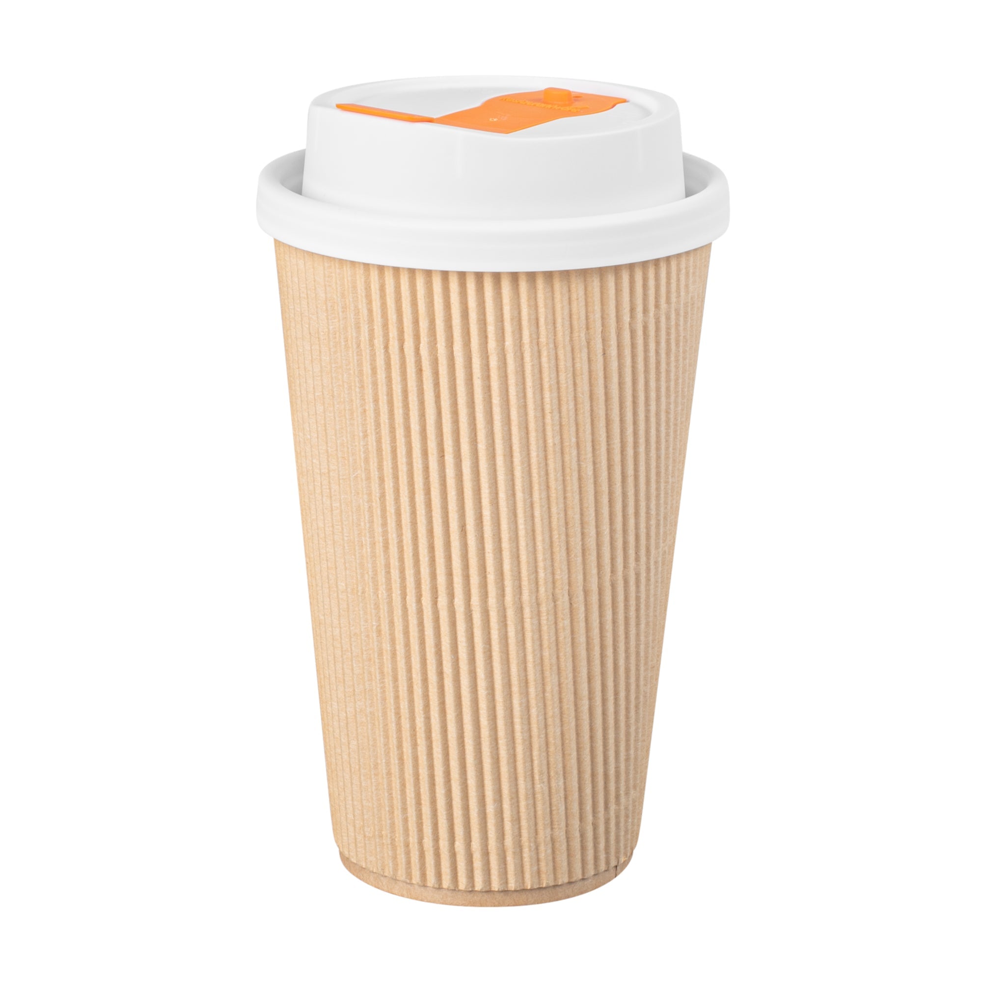 Restpresso White Plastic Lid - with Hinged Spout Cover, Fits 8, 12, 16 and 20 oz Coffee Cups - 500 count box