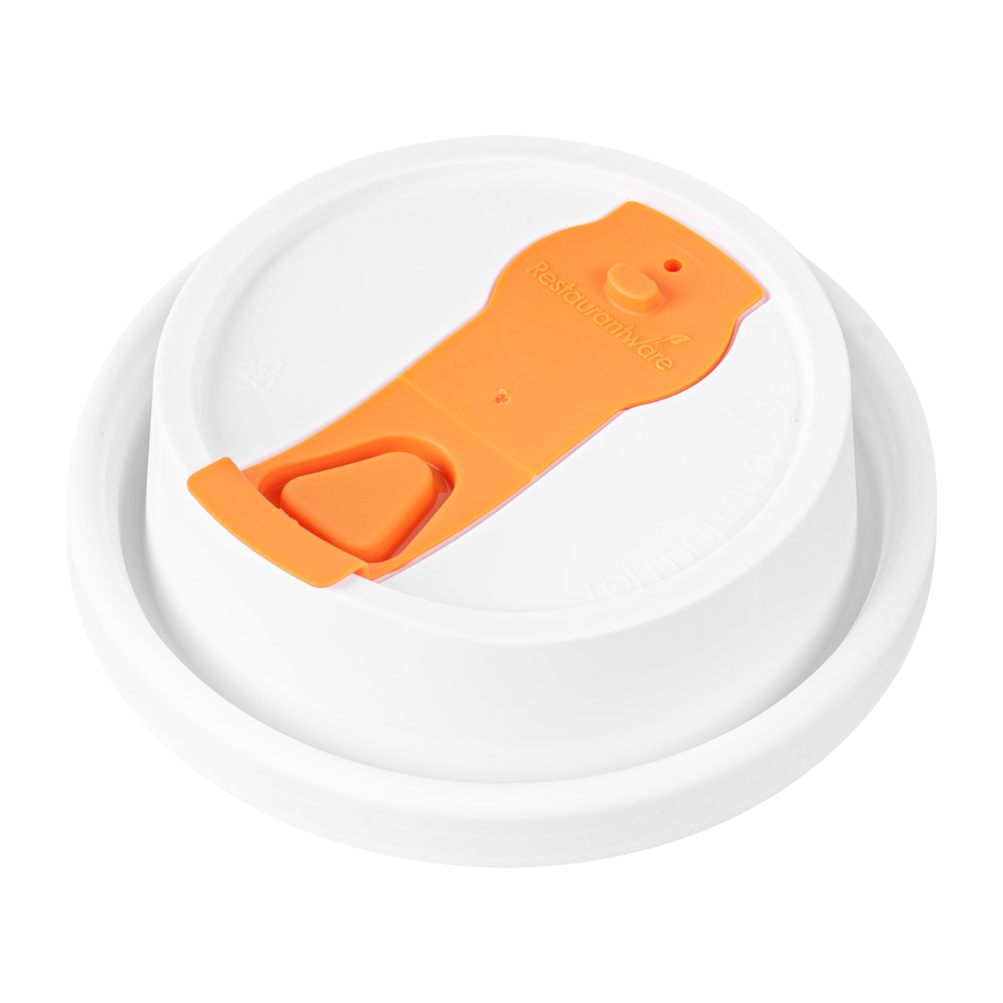 Restpresso White Plastic Lid - with Hinged Spout Cover, Fits 8, 12, 16 and 20 oz Coffee Cups - 500 count box