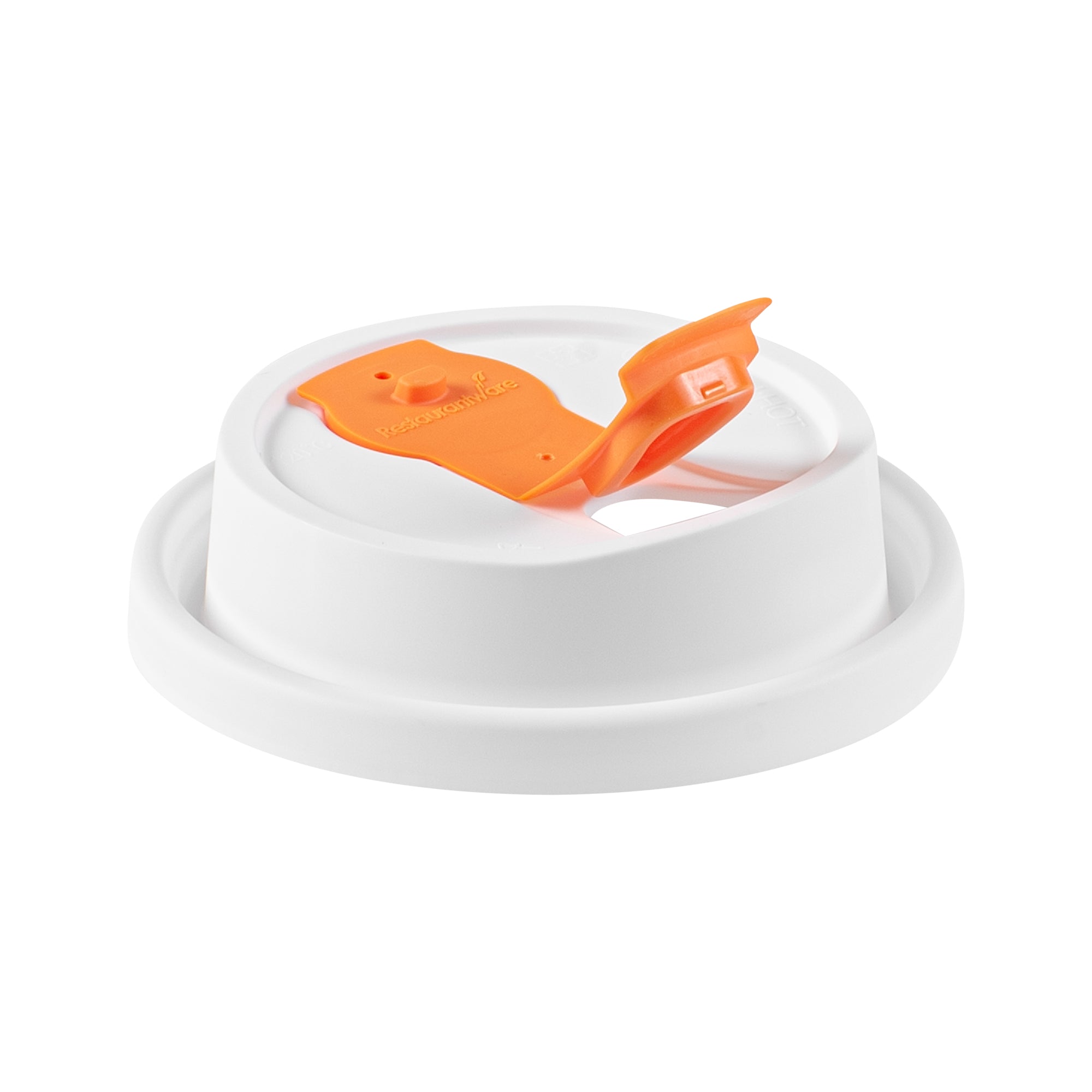 Restpresso White Plastic Lid - with Hinged Spout Cover, Fits 8, 12, 16 and 20 oz Coffee Cups - 500 count box