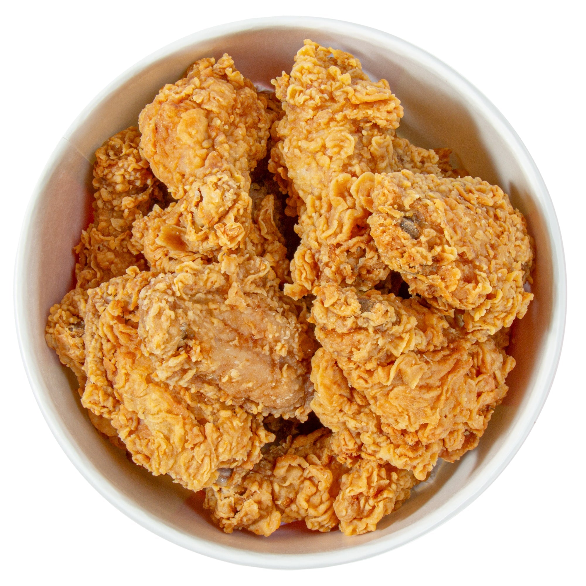 Bio Tek 64 oz Red and White Paper Chicken Bucket - with Lid - 100 count box
