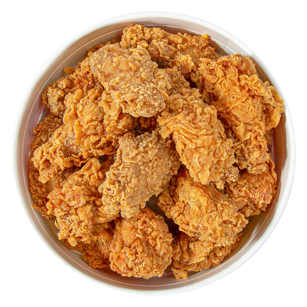 Bio Tek 130 oz Red and White Paper Chicken Bucket - with Lid - 100 count box