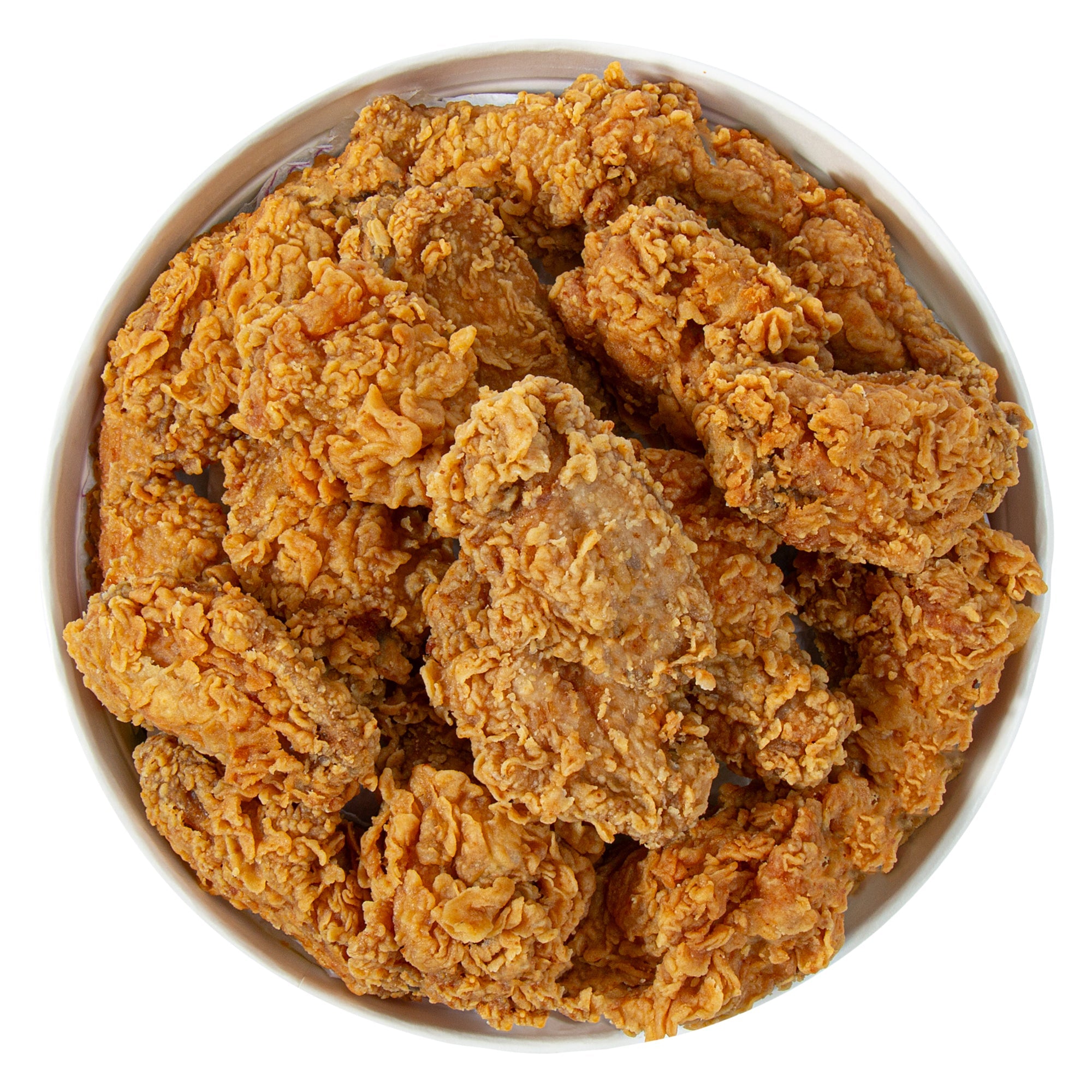 Bio Tek 150 oz Red and White Paper Chicken Bucket - with Lid - 25 count box