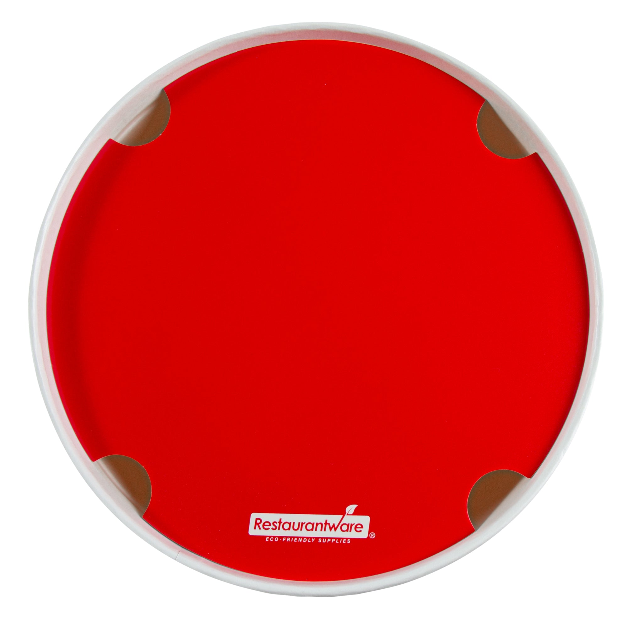 Bio Tek 150 oz Red and White Paper Chicken Bucket - with Lid - 100 count box