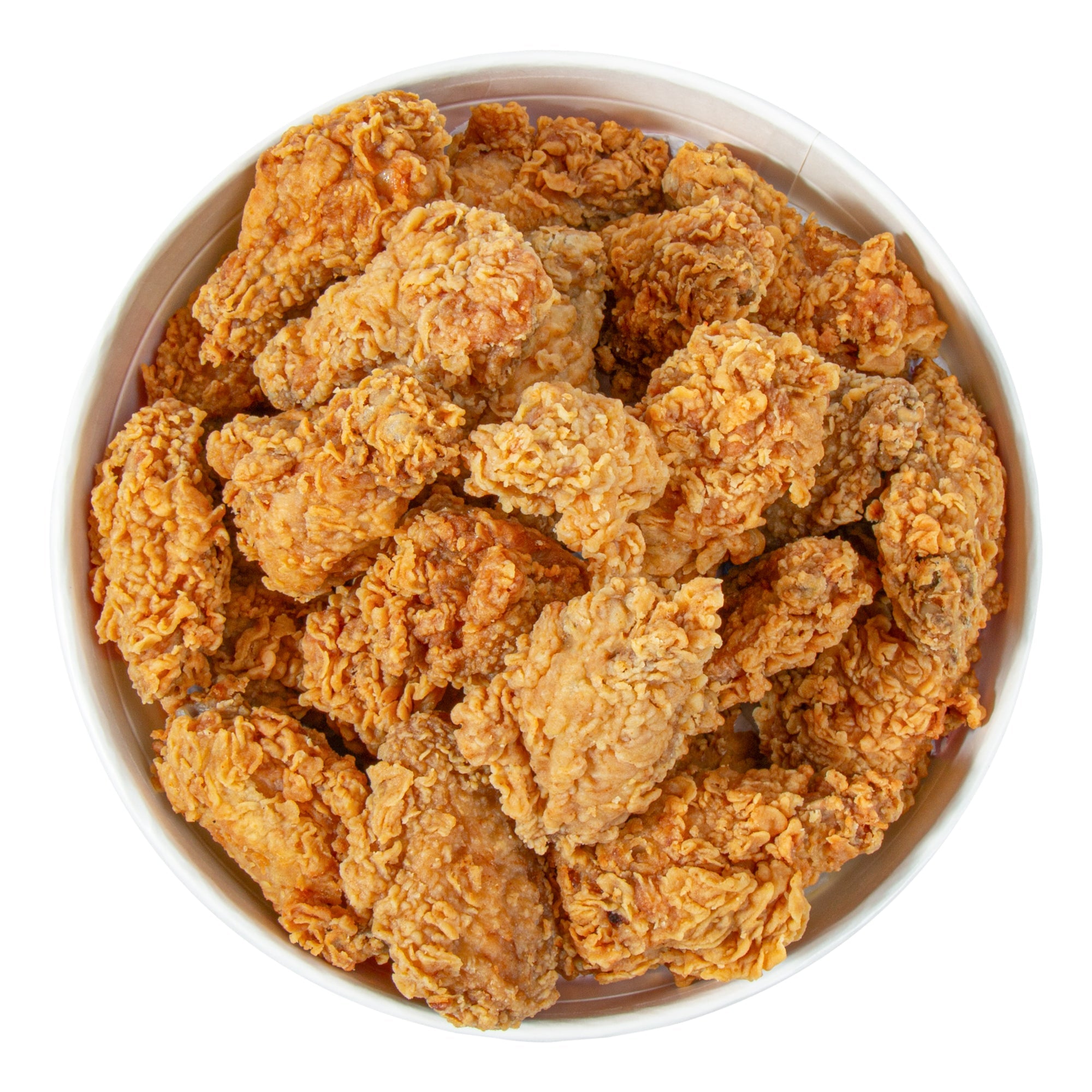 Bio Tek 170 oz Red and White Paper Chicken Bucket - with Lid - 100 count box