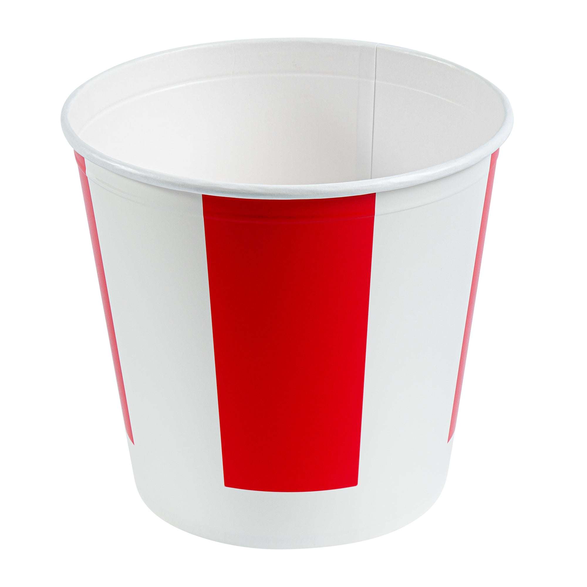 Bio Tek 170 oz Red and White Paper Chicken Bucket - with Lid - 100 count box
