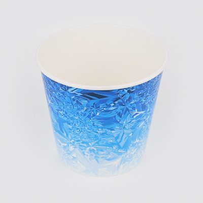 Cater Tek 10 lb Blue Disposable Paper Ice Bucket - 8 3/4" x 8 3/4" x 8 1/4" - 10 count box