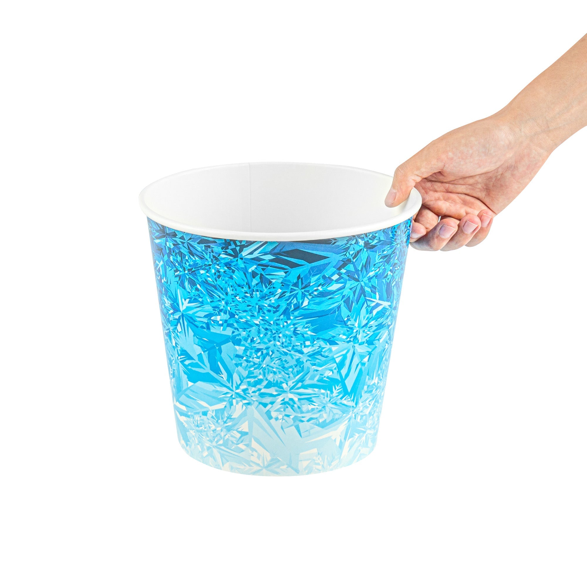 Cater Tek 10 lb Blue Disposable Paper Ice Bucket - 8 3/4" x 8 3/4" x 8 1/4" - 100 count box