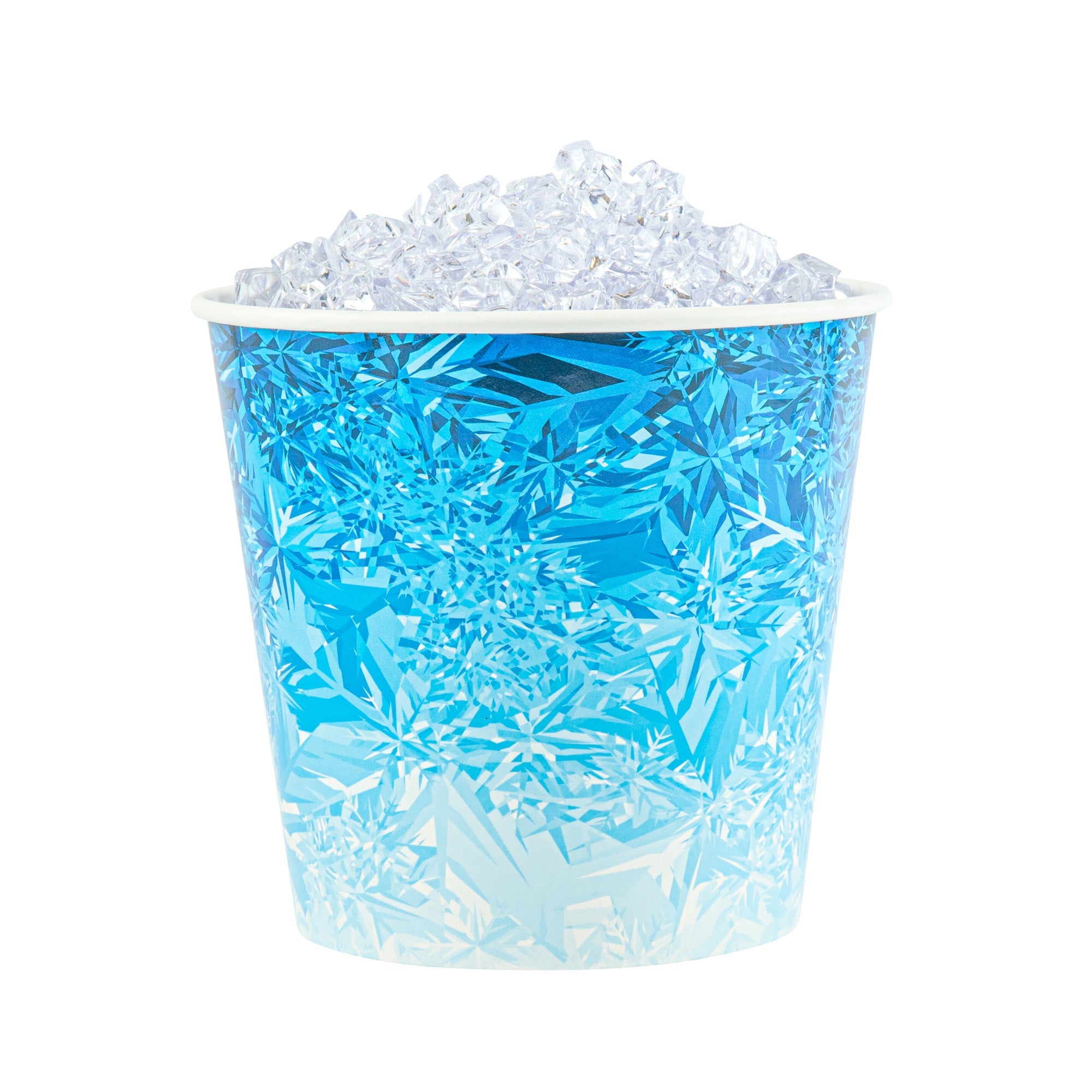 Cater Tek 10 lb Blue Disposable Paper Ice Bucket - 8 3/4" x 8 3/4" x 8 1/4" - 100 count box