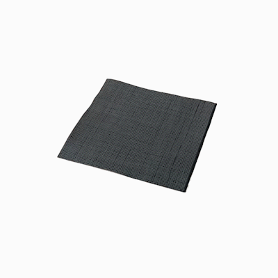 Luxenap Square Black Paper Napkin - Double Point, 2-Ply, with White Threads - 15 3/4'' x 15 3/4'' - 50 count box