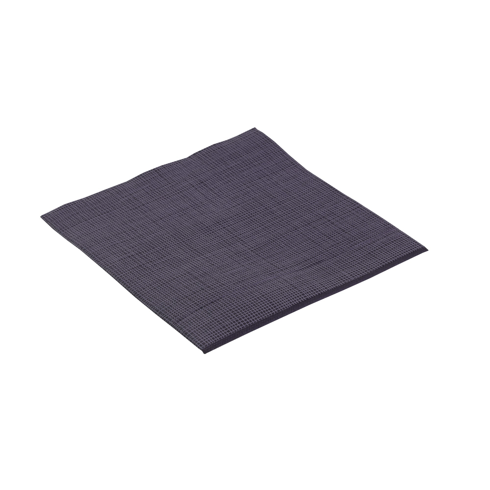 Luxenap Square Black Paper Napkin - Double Point, 2-Ply, with White Threads - 15 3/4'' x 15 3/4'' - 1200 count box