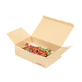 Heat Tek Kraft Paper Take Out Container - Oven-Safe, with Tuck Top - 9" x 5 3/4" x 2 3/4" - 100 count box