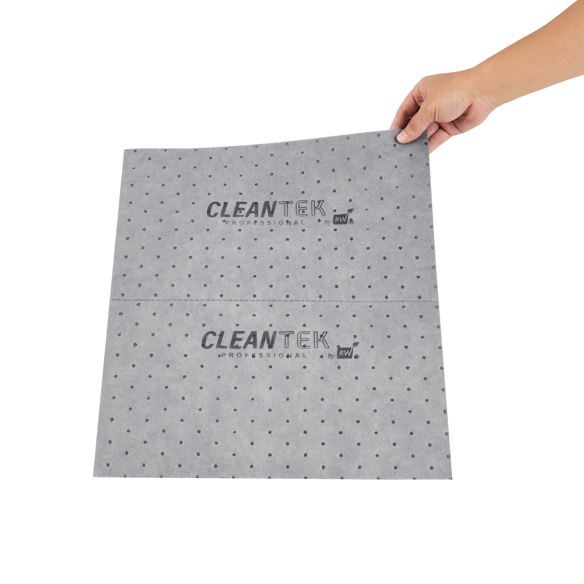 Clean Tek Professional Gray Universal Sorbent Pad - Light Weight, Perforated - 15" x 19" - 100 count box