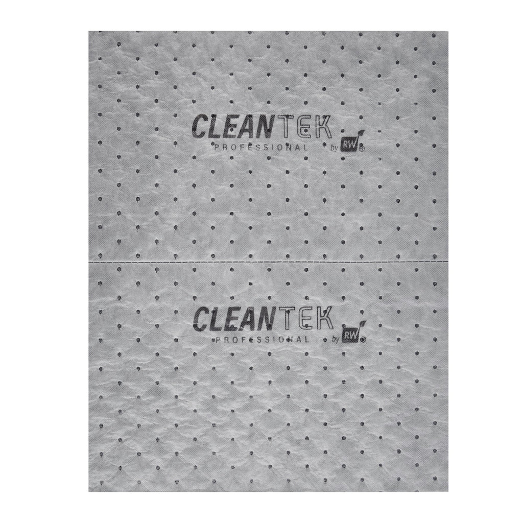 Clean Tek Professional Gray Universal Sorbent Pad - Light Weight, Perforated - 15" x 19" - 100 count box