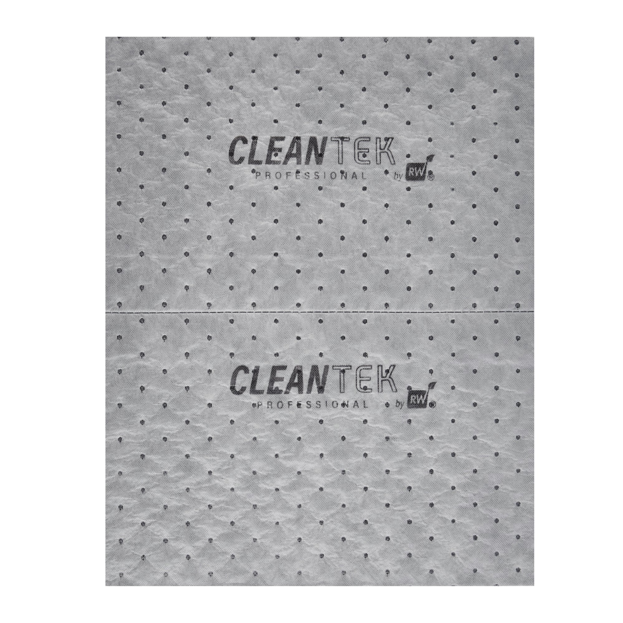 Clean Tek Professional Gray Universal Sorbent Pad - Light Weight, Perforated - 15" x 19" - 100 count box