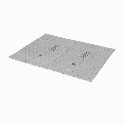 Clean Tek Professional Gray Universal Sorbent Pad - Heavy Weight, Perforated - 15" x 19" - 100 count box