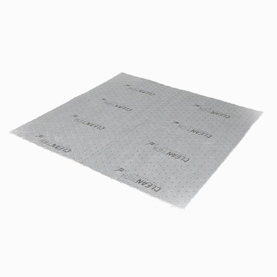 Clean Tek Professional Gray Universal Sorbent Pad - Heavy Weight, Perforated - 30" x 30" - 50 count box