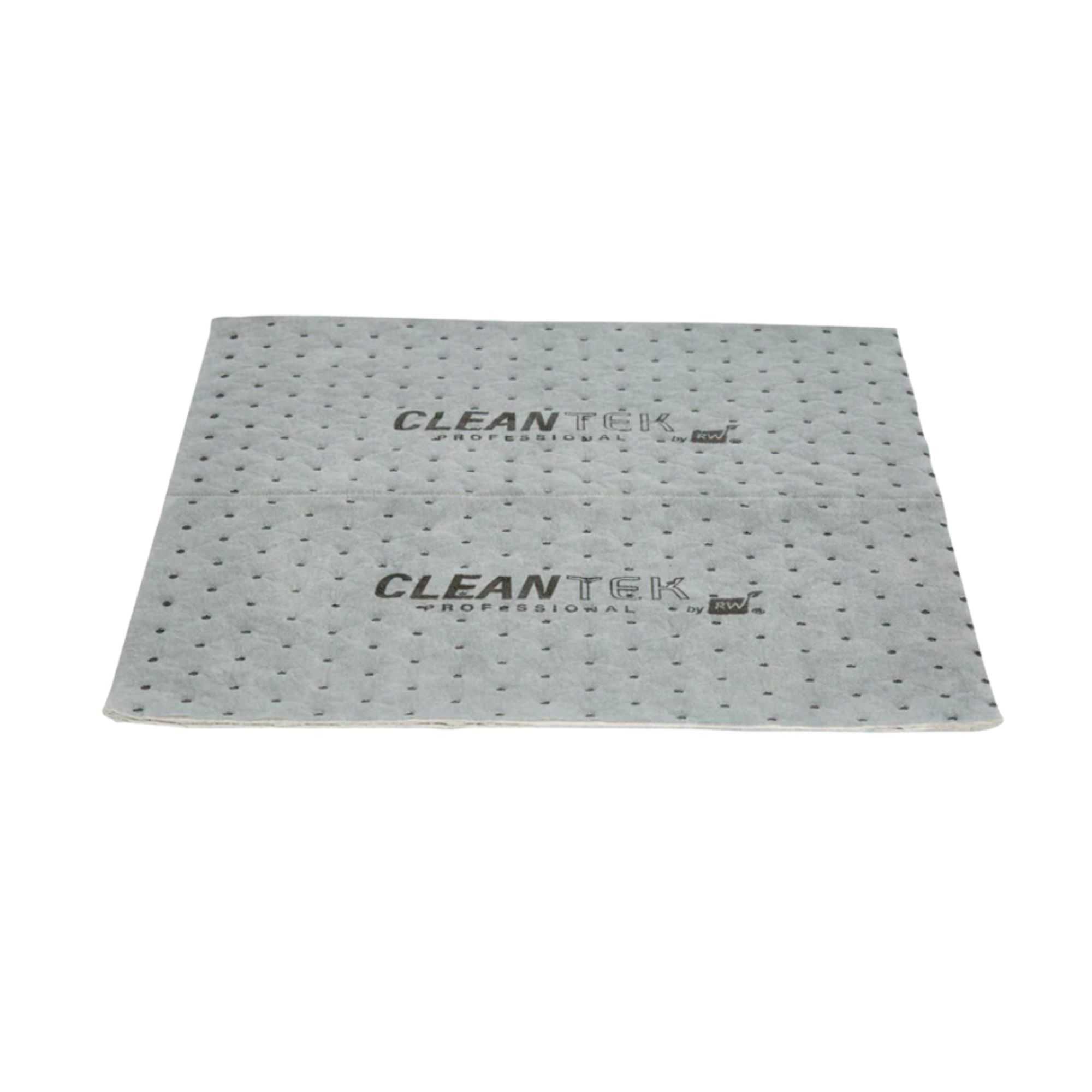 Clean Tek Professional Gray Universal Sorbent Pad - Extra Duty, Perforated - 15" x 19" - 100 count box