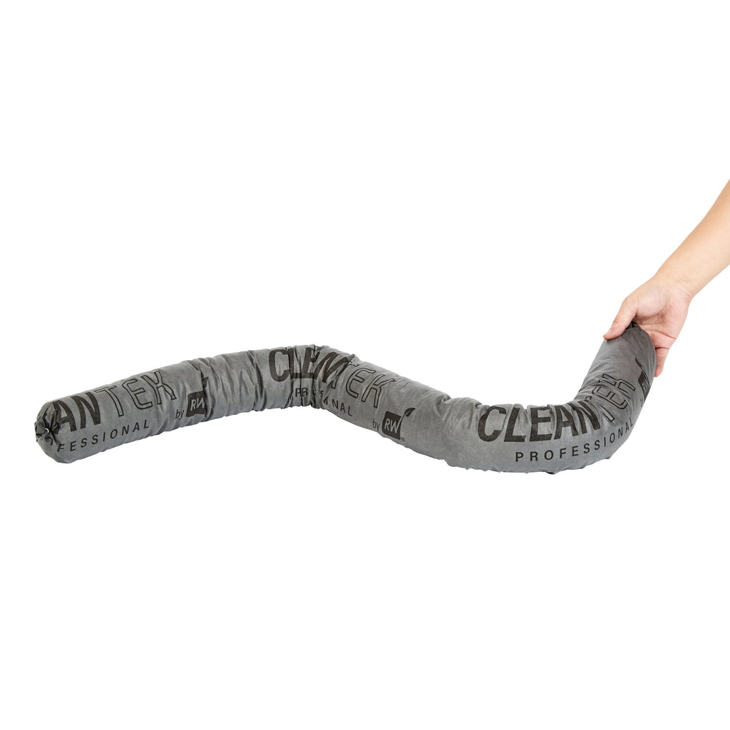 Clean Tek Professional Gray Universal Sorbent Sock - Heavy Duty - 4' x 3" - 20 count box