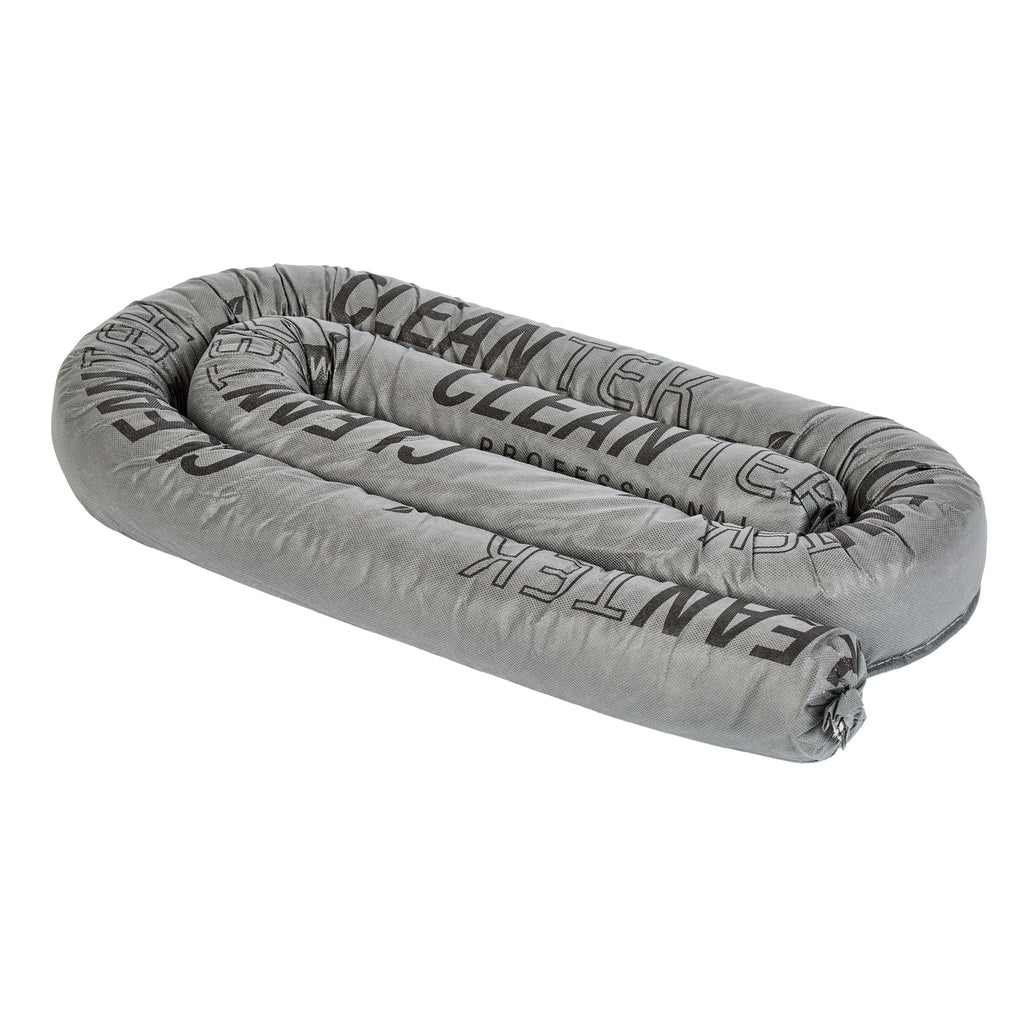 Clean Tek Professional Gray Universal Sorbent Sock - Heavy Duty - 8' x 3" - 1 count box