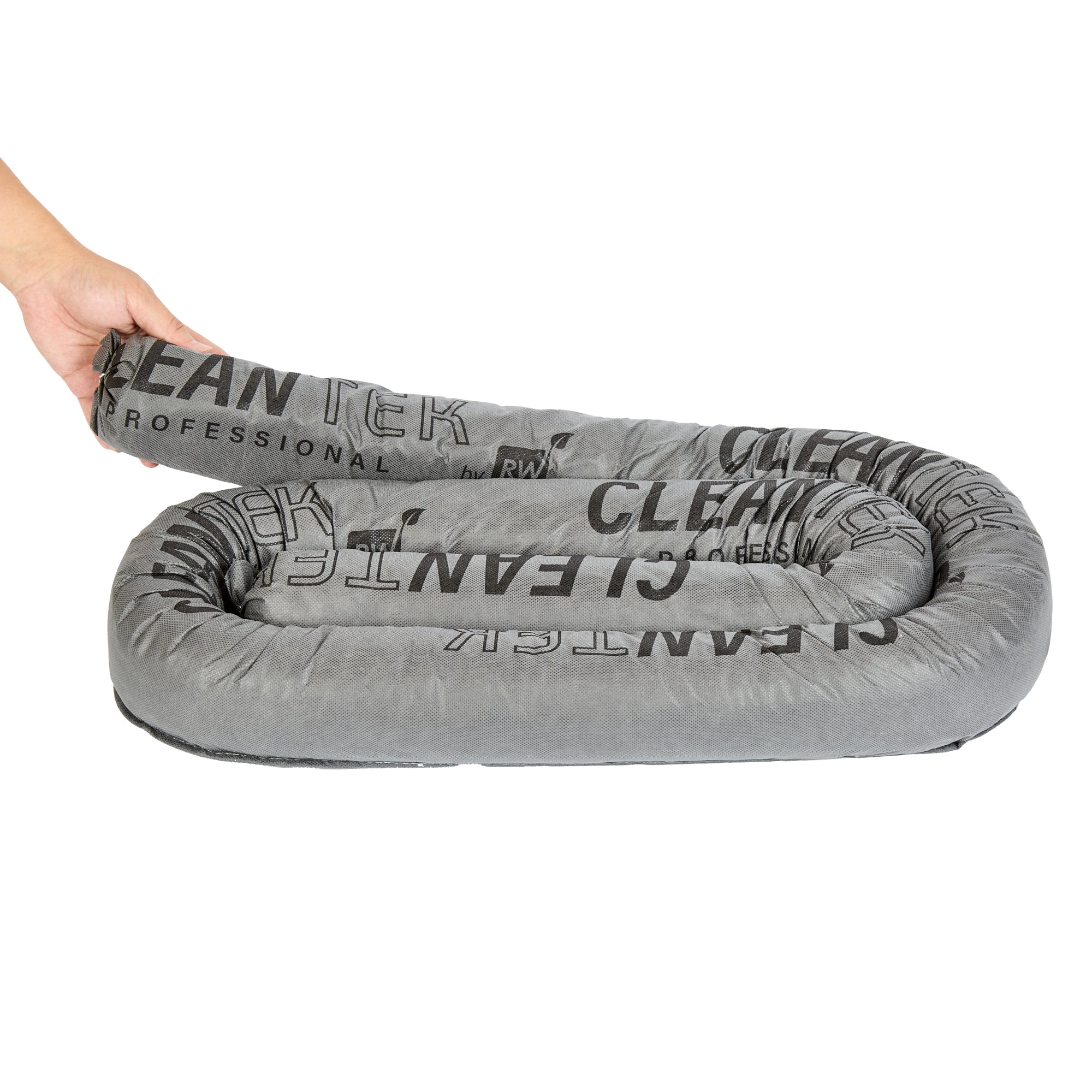 Clean Tek Professional Gray Universal Sorbent Sock - Heavy Duty - 8' x 3" - 4 count box