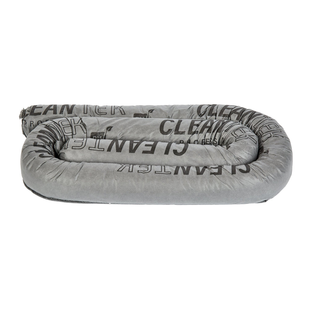 Clean Tek Professional Gray Universal Sorbent Sock - Heavy Duty - 8' x 3" - 4 count box
