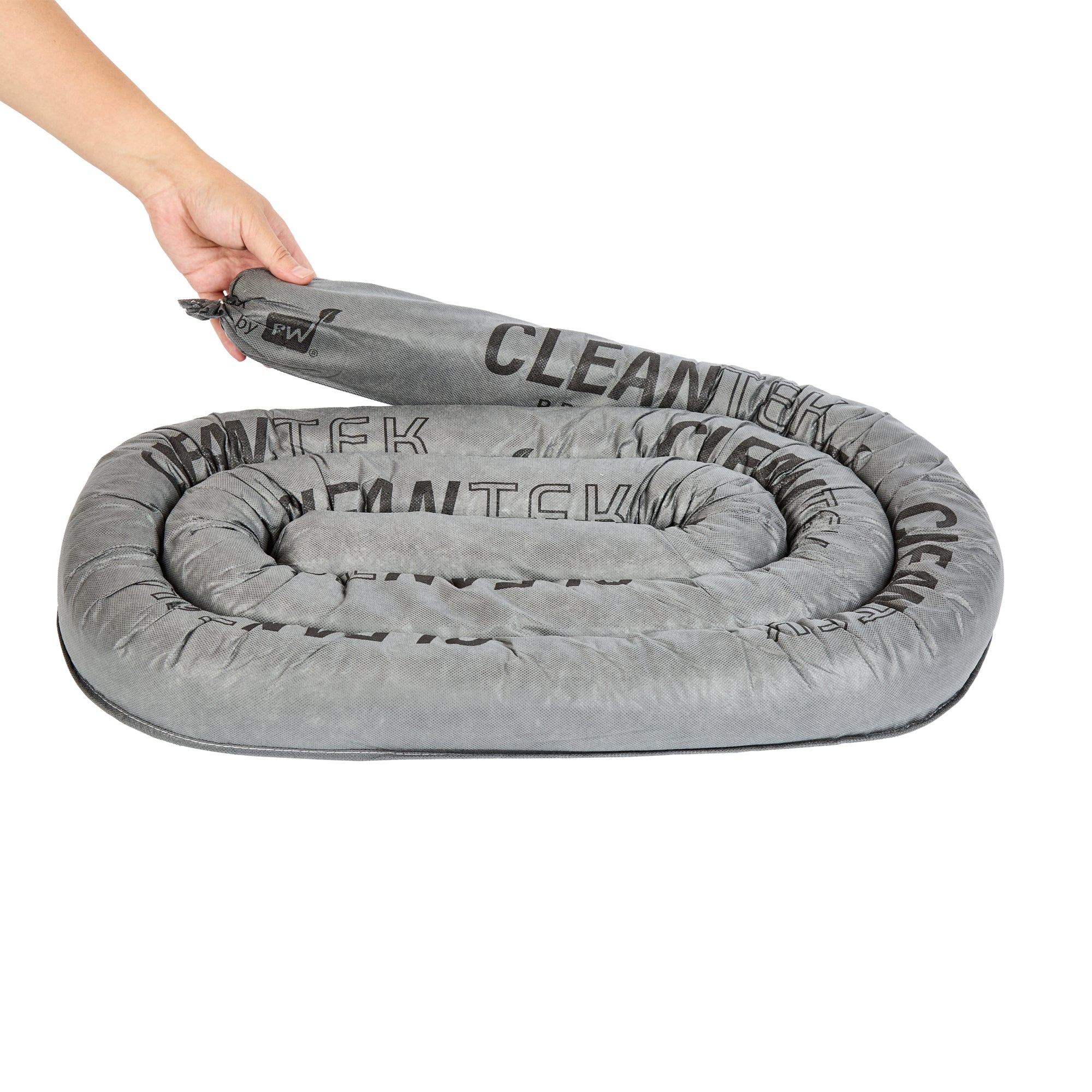 Clean Tek Professional Gray Universal Sorbent Sock - Heavy Duty - 12' x 3" - 4 count box