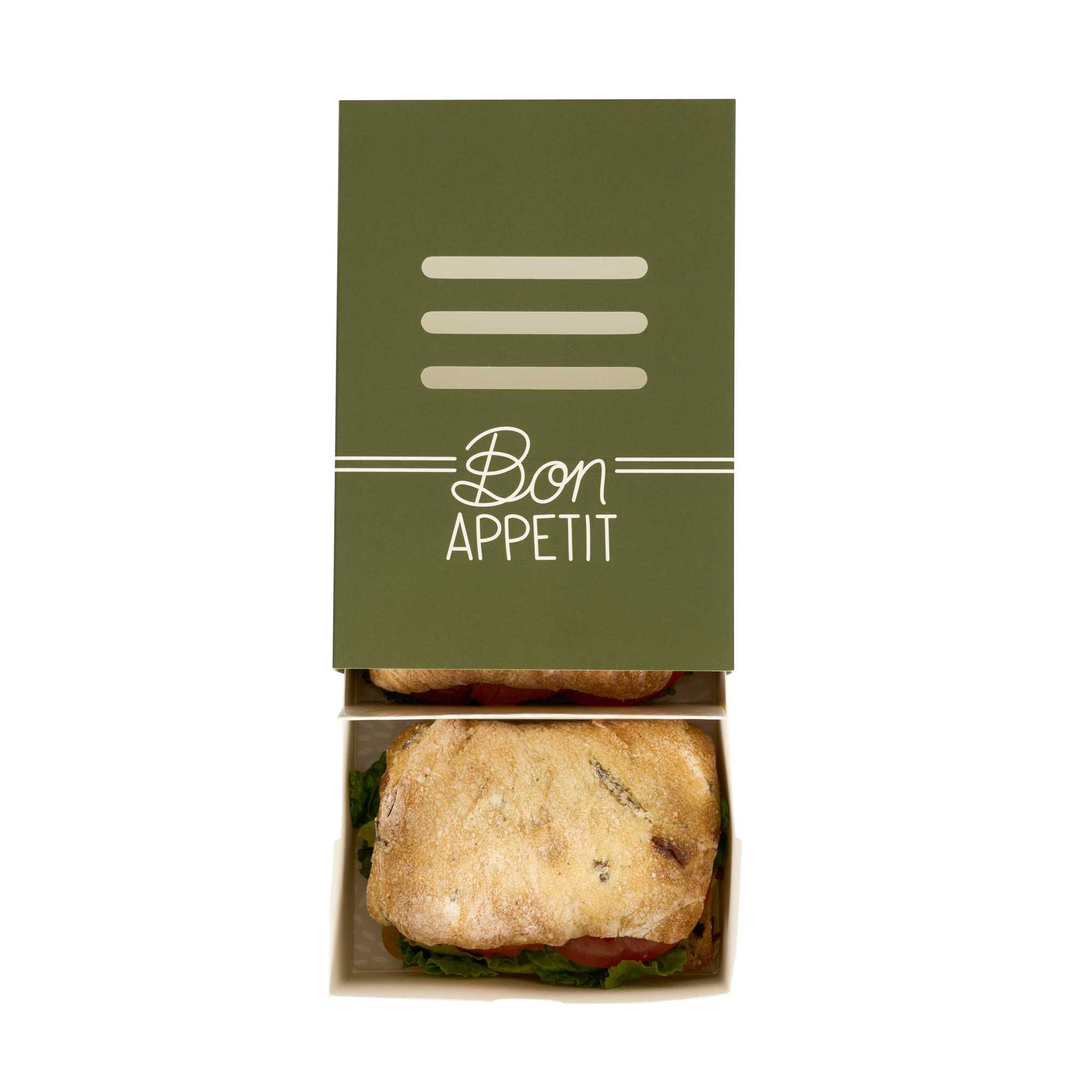 Cater Tek Rectangle Green Paper Burger Tray - with Cover and Divider - 8 1/4" x 5 3/4" x 3 3/4" - 100 count box