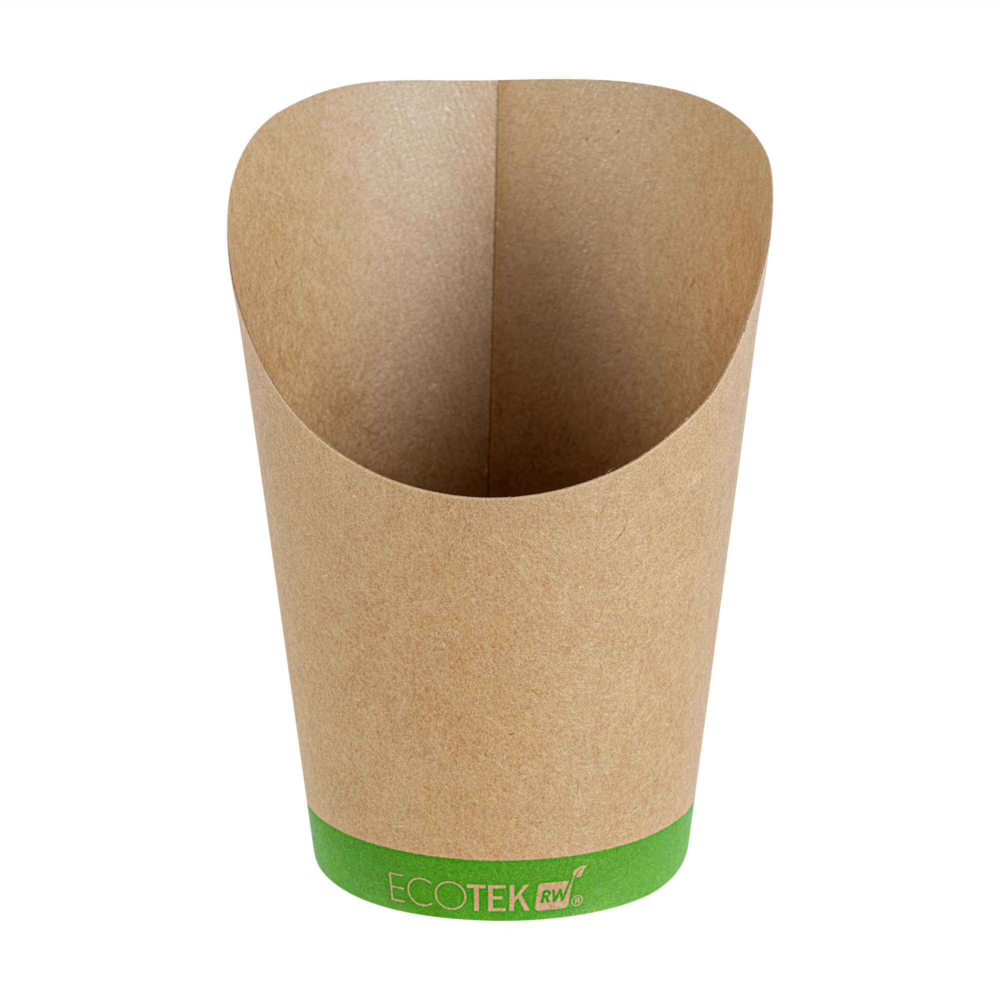 Sustain 12 oz Round Kraft Paper Incline Cup - with PLA Lining, Compostable - 3 1/2" x 3 1/2" x 4 3/4" - 100 count box
