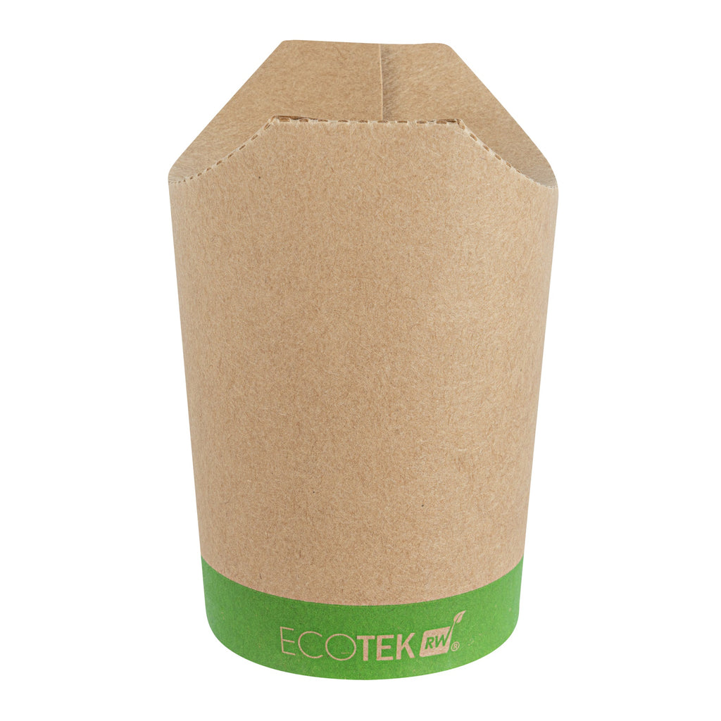 Sustain 16 oz Round Kraft Paper To Go Fry Cup - with PLA Lining, Compostable - 3 1/4" x 3 1/4" x 4 1/4" - 100 count box