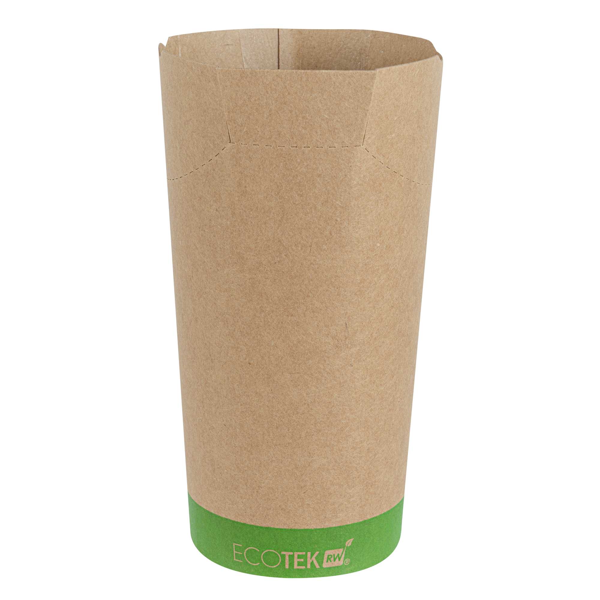 Sustain 20 oz Round Kraft Paper To Go Fry Cup - with PLA Lining, Compostable - 3 1/4" x 3 1/4" x 5" - 100 count box