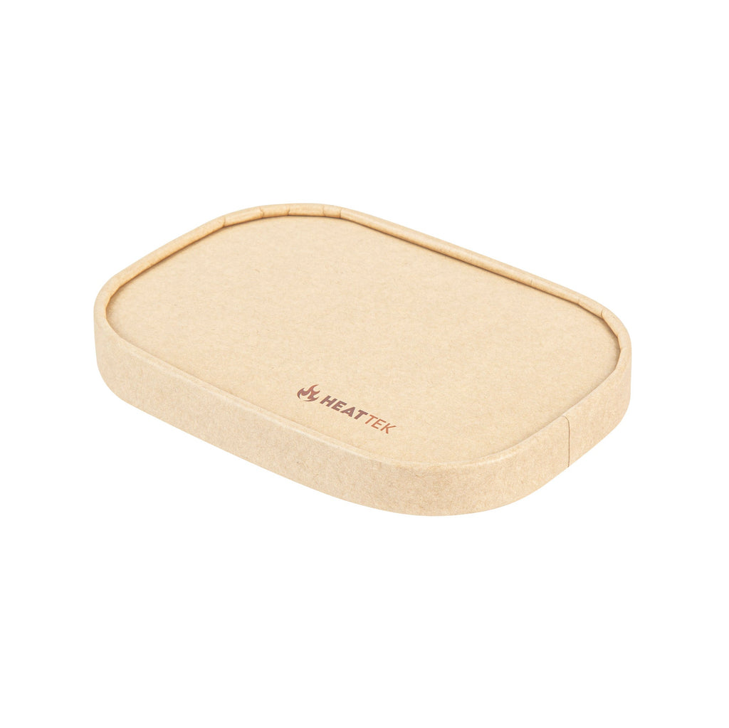 Heat Tek Oval Kraft Paper Lid - Fits 17, 20, 25 and 34 oz Serving Container- 100 count box