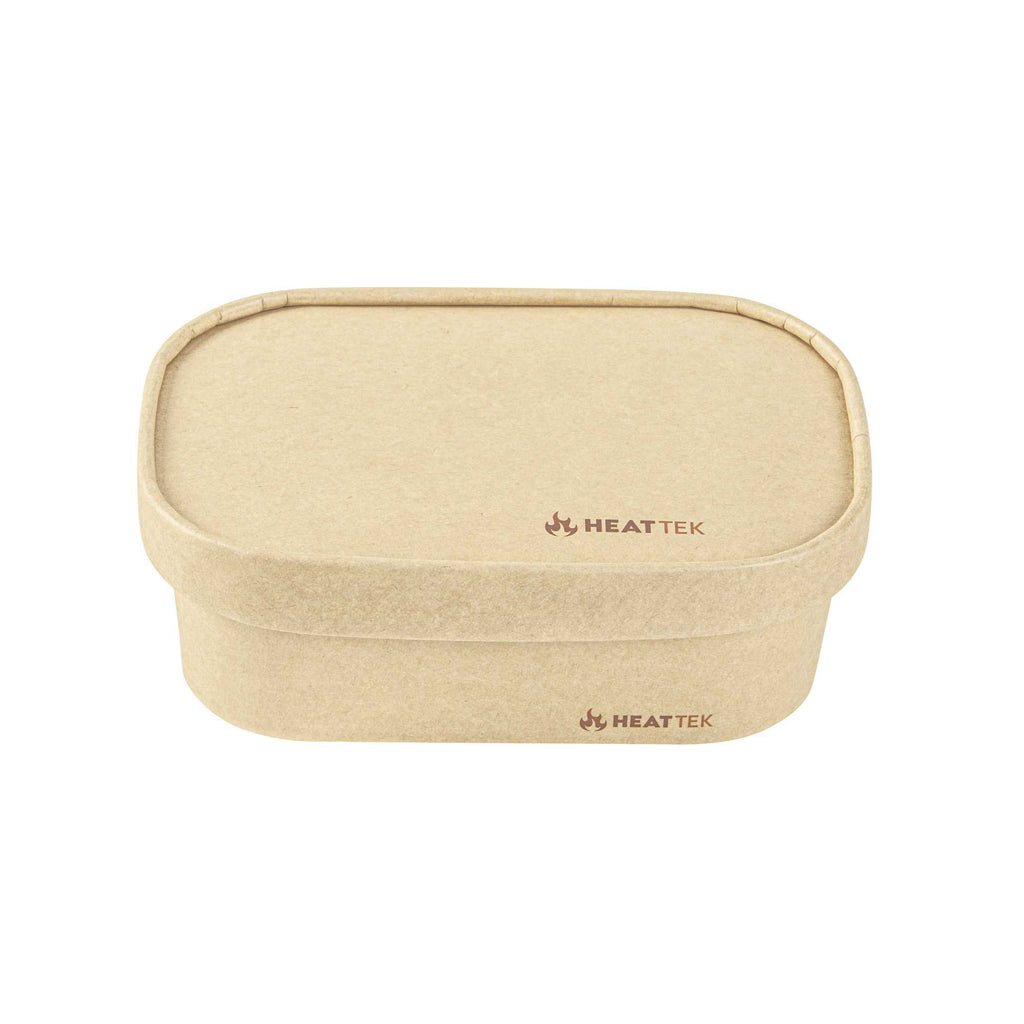 Heat Tek Oval Kraft Paper Lid - Fits 17, 20, 25 and 34 oz Serving Container - 25 count box
